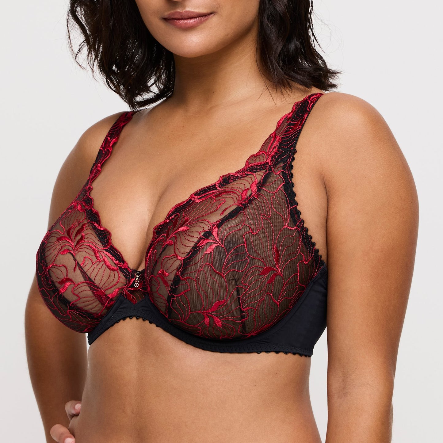 PrimaDonna Springdale Plunge Bra in Black Rose