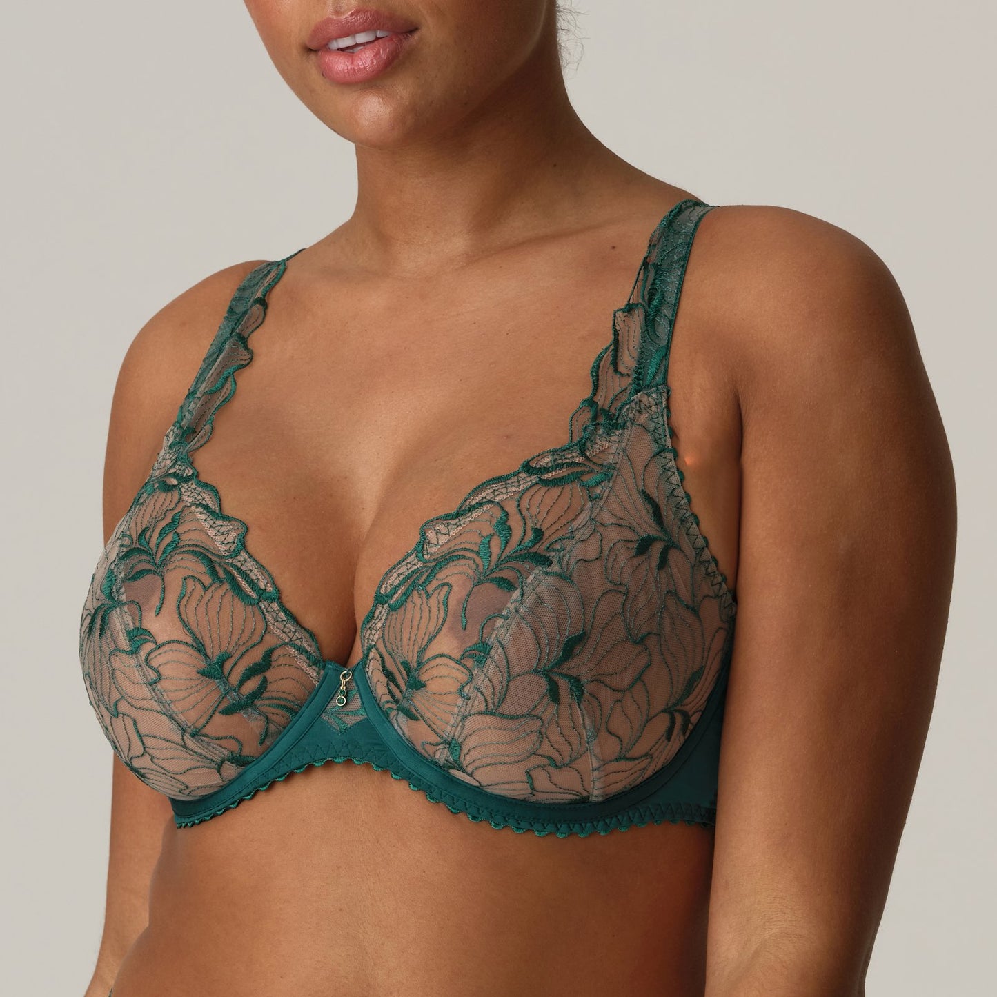 PrimaDonna Springdale Plunge Bra in Jasper Green