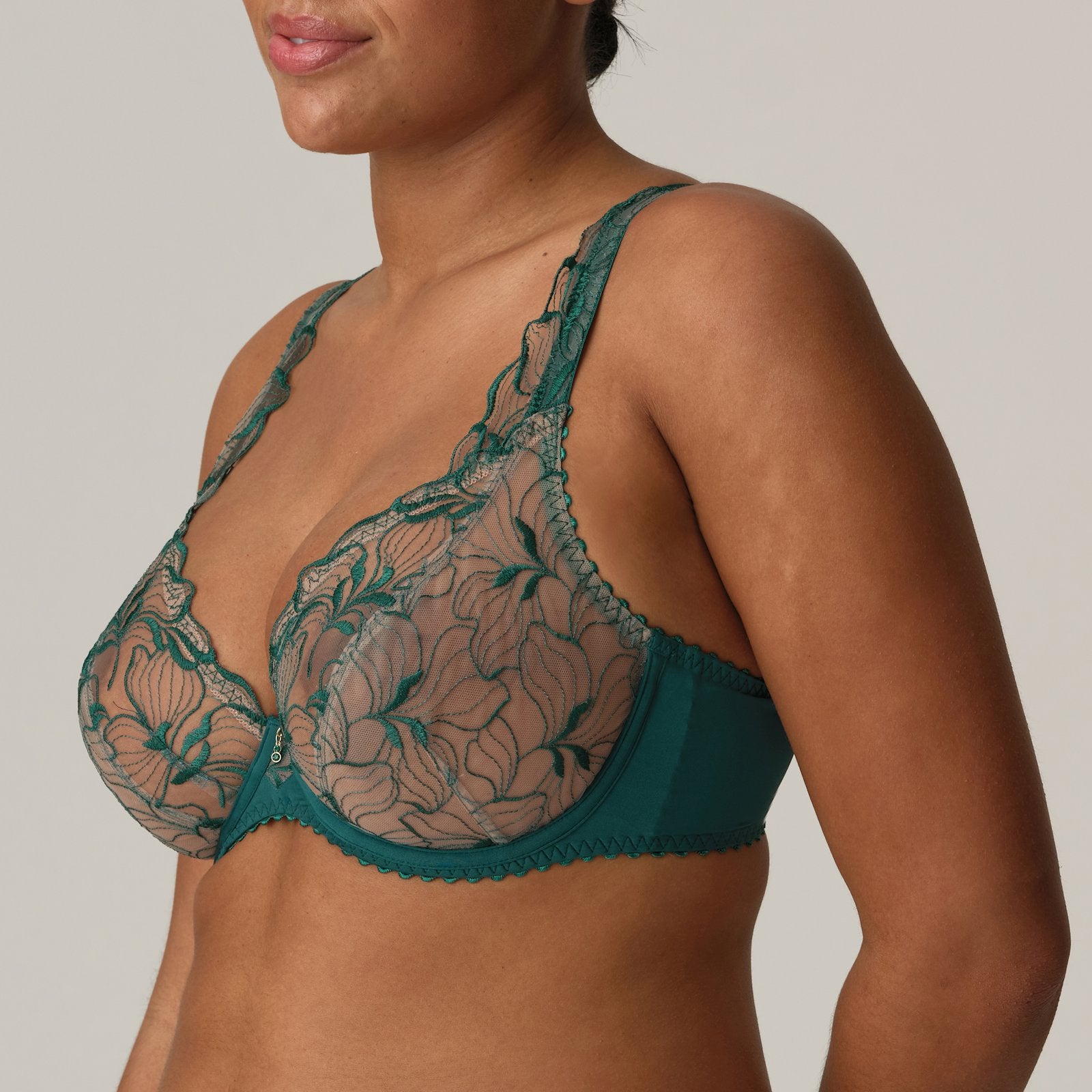 PrimaDonna Springdale Plunge Bra in Jasper Green