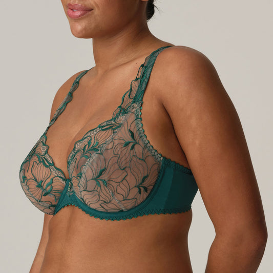 PrimaDonna Springdale Plunge Bra in Jasper Green