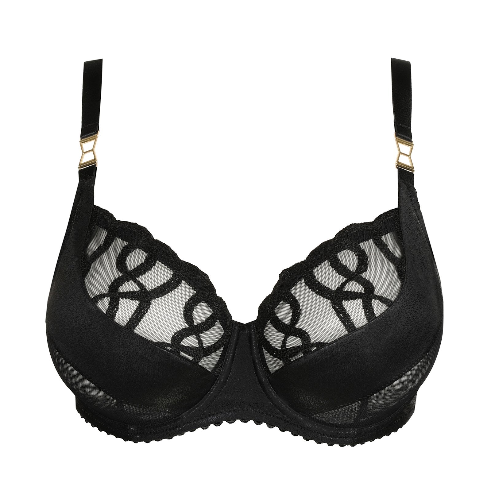 PrimaDonna Vallarta Balcony Bra flat lay in Black