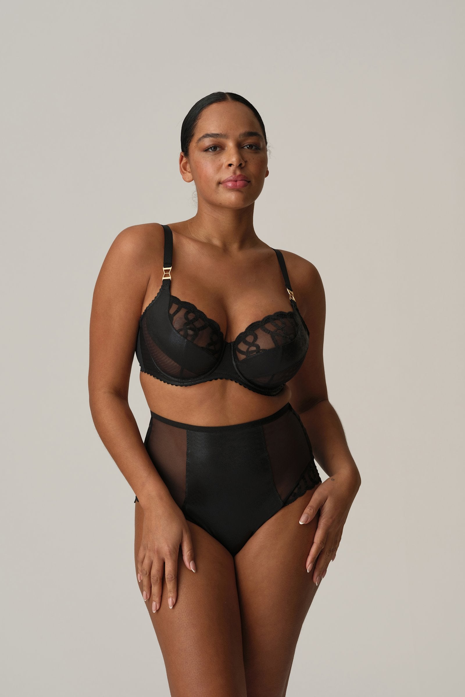 PrimaDonna Vallarta Balcony Bra on model in Black