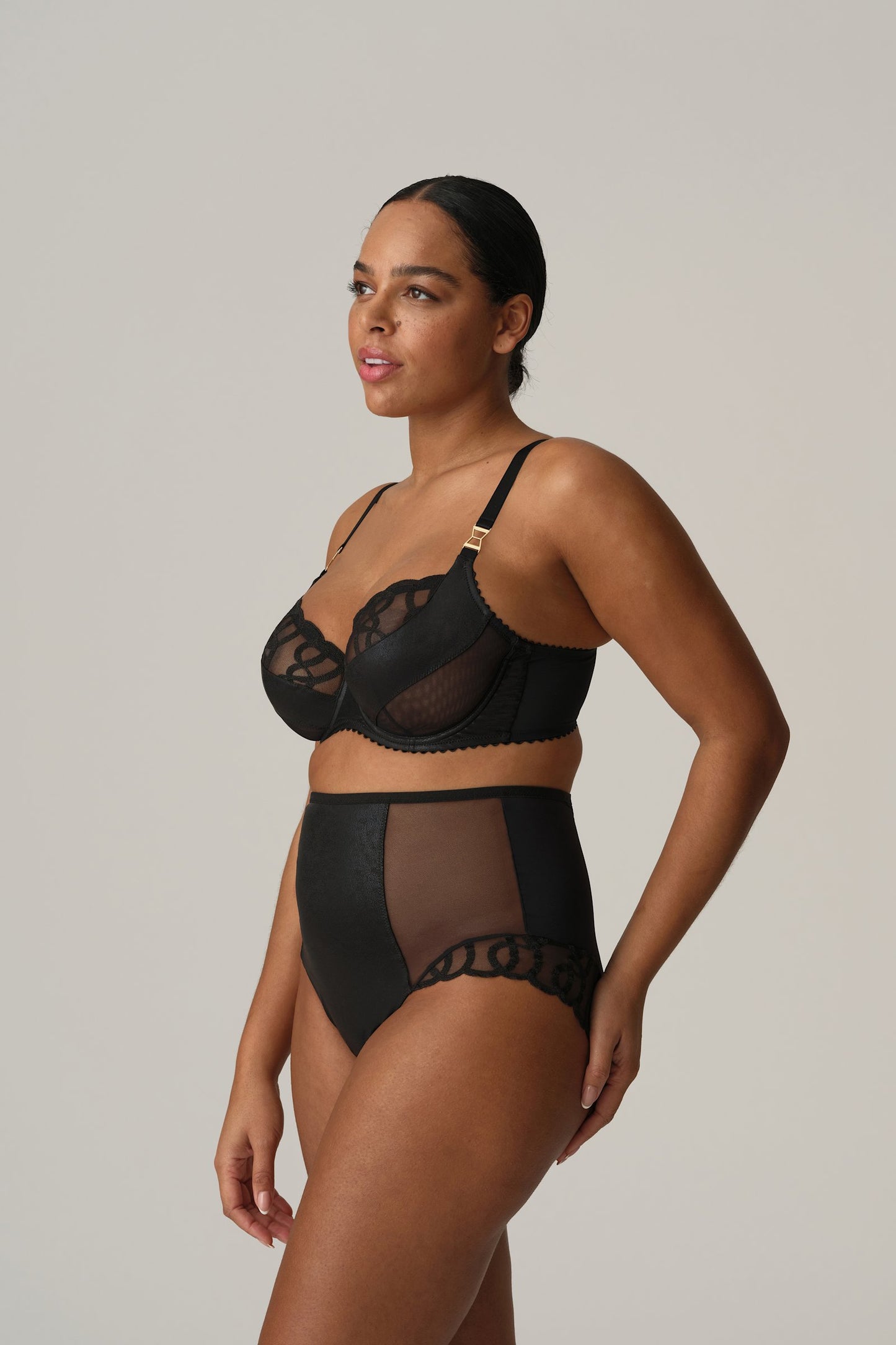 PrimaDonna Vallarta Balcony Bra on model in Black