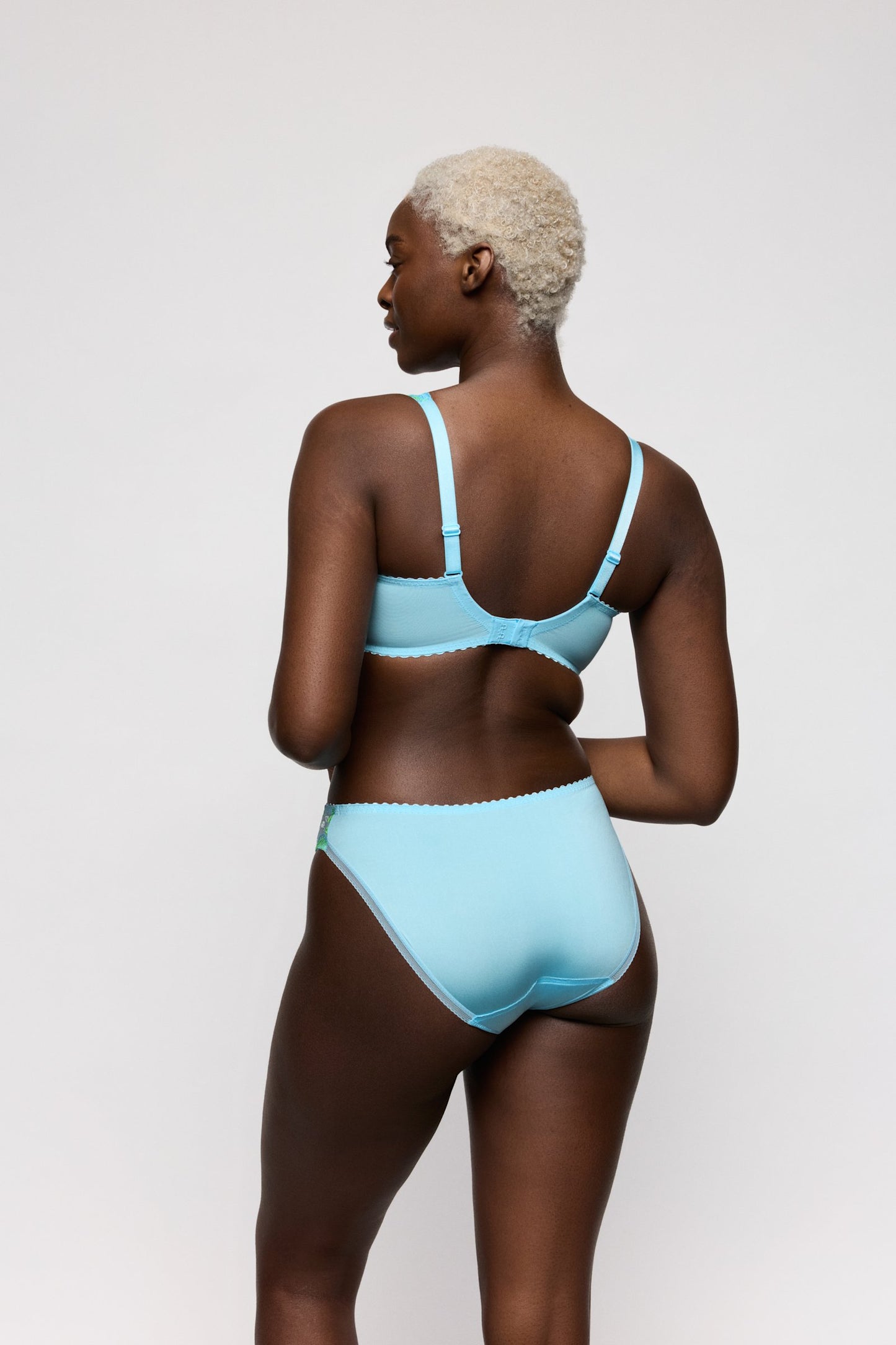 PrimaDonna Cala Luna Padded Balcony Bra on model in Ice Dream