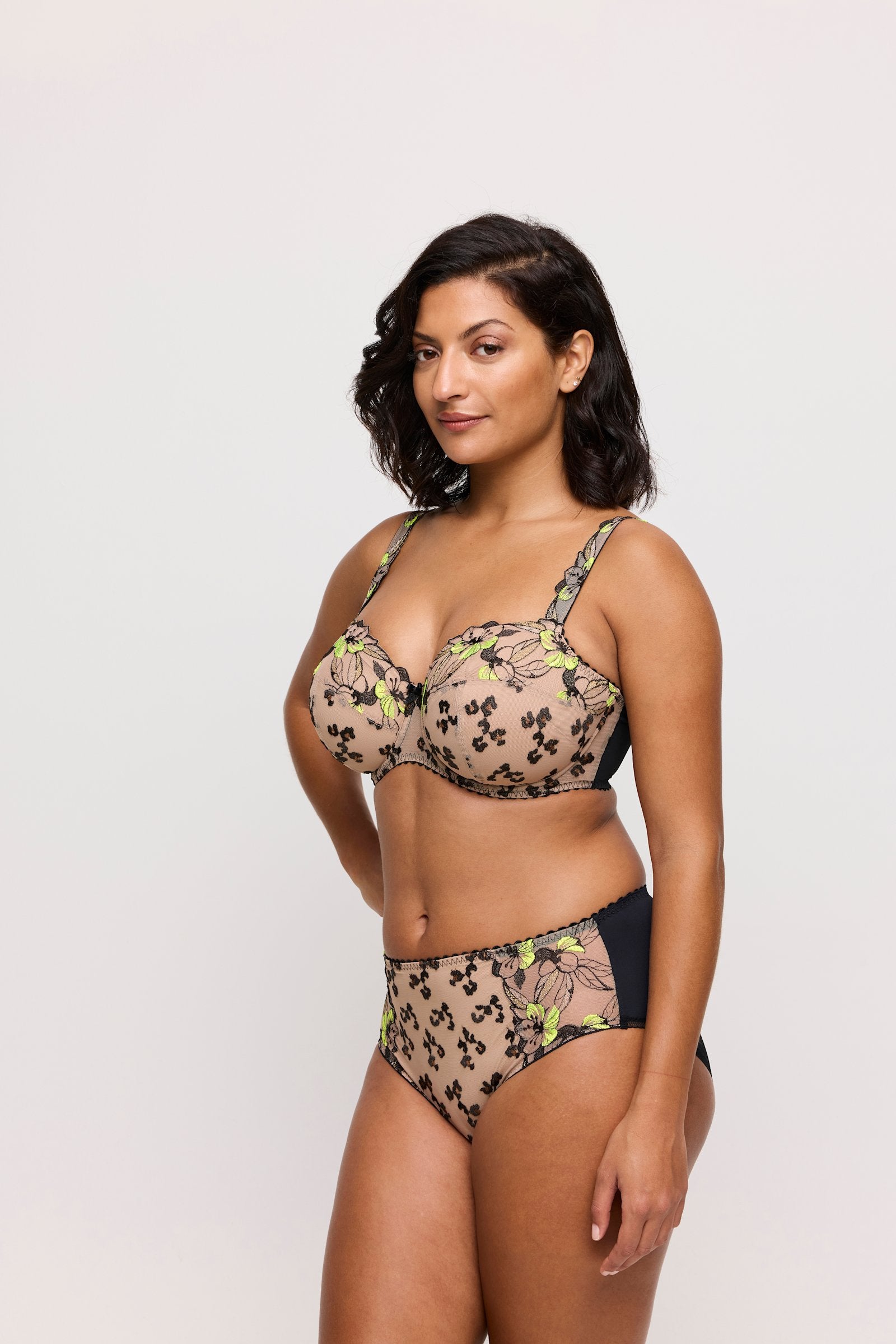 PrimaDonna Manali Padded Balcony Bra on model in Wild Bloom