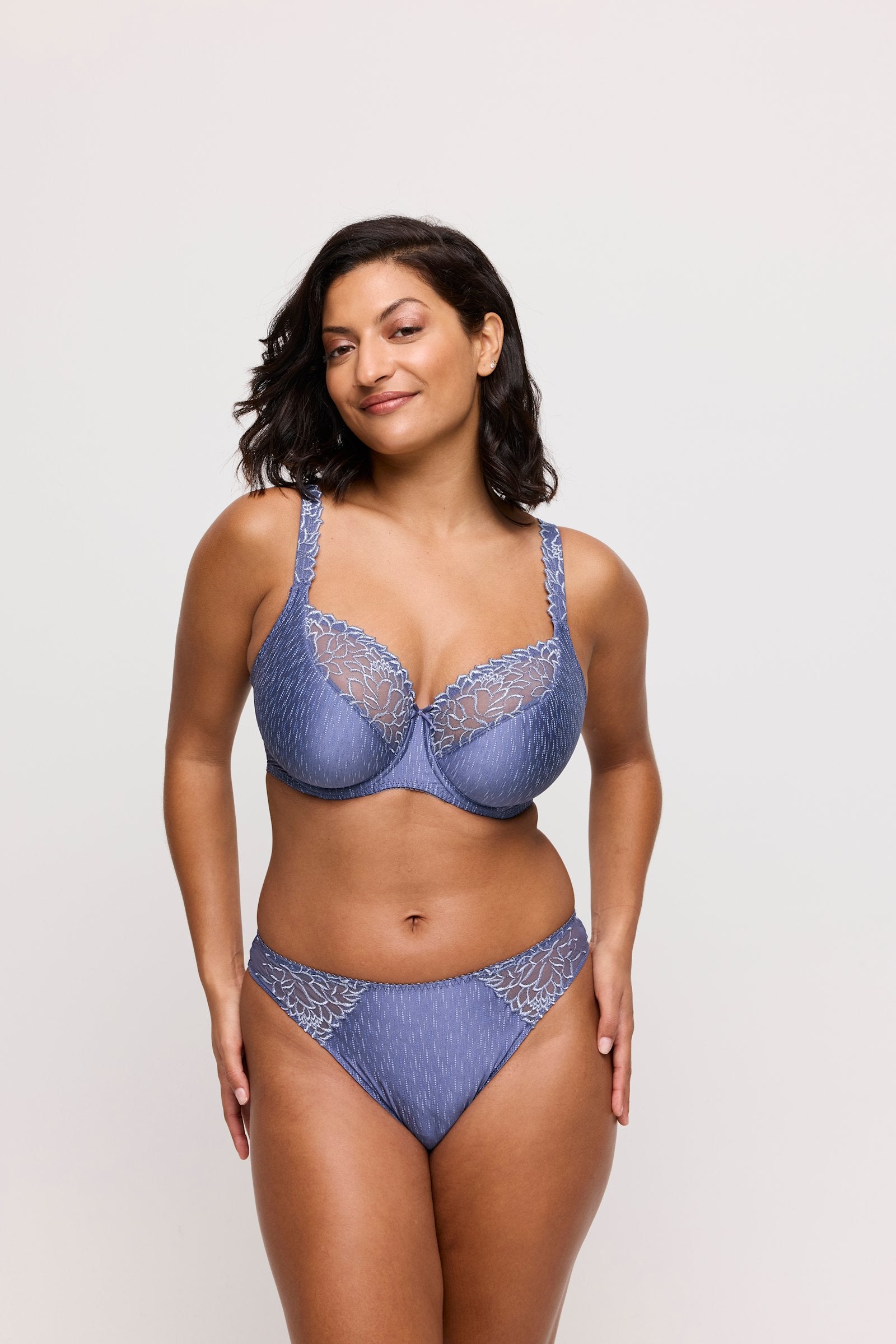 PrimaDonna Monterrey Thong on model in Nightshadow Blue