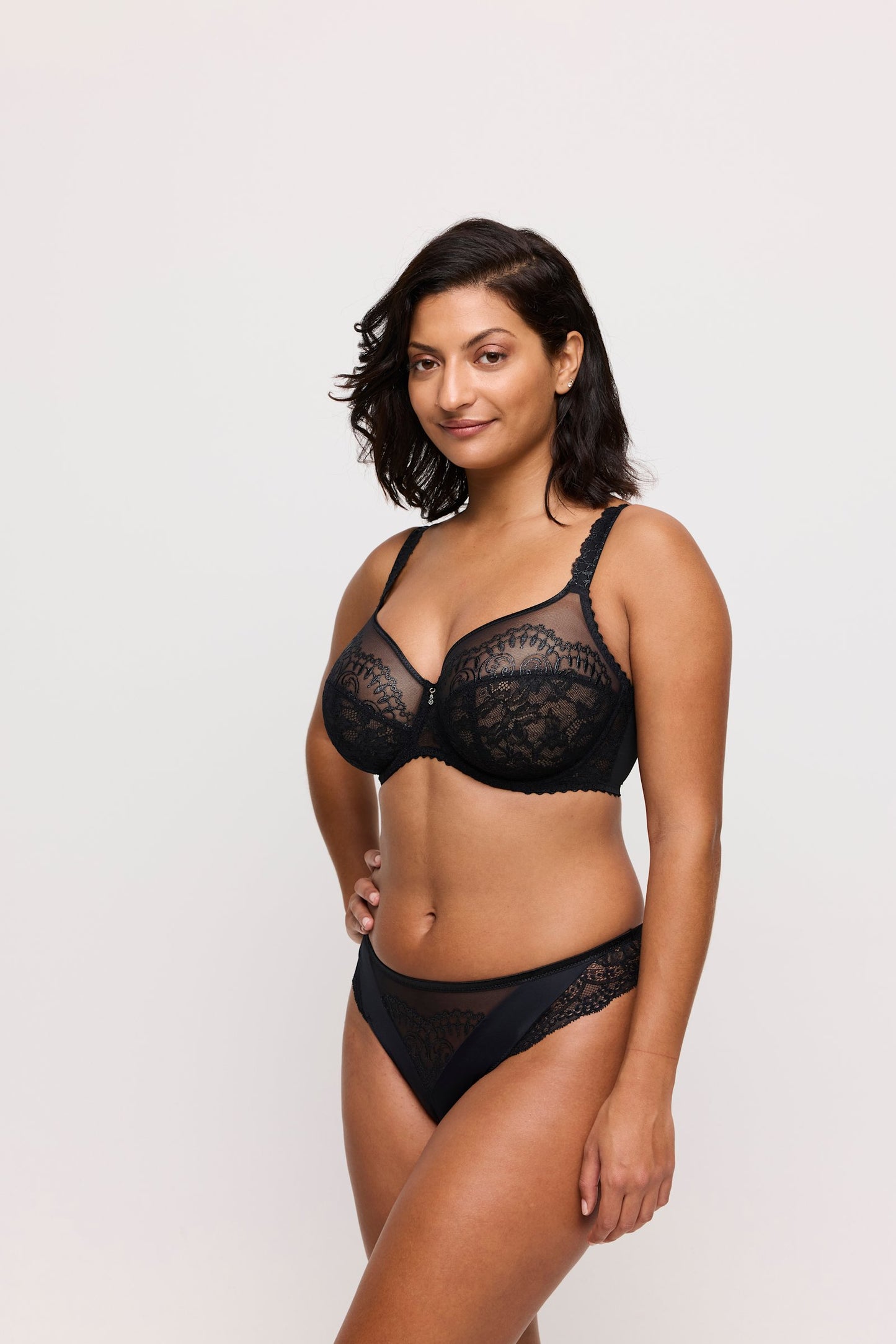 PrimaDonna Shimla Balcony Bra on model in Black