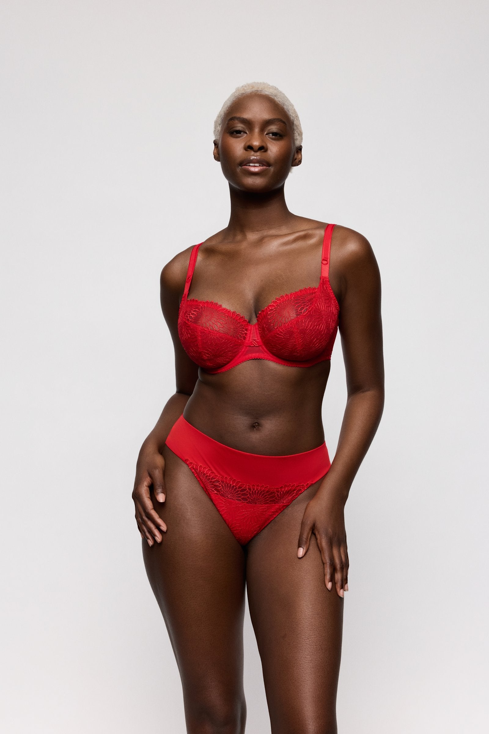 PrimaDonna Sophora Balcony Bra on model in True Red