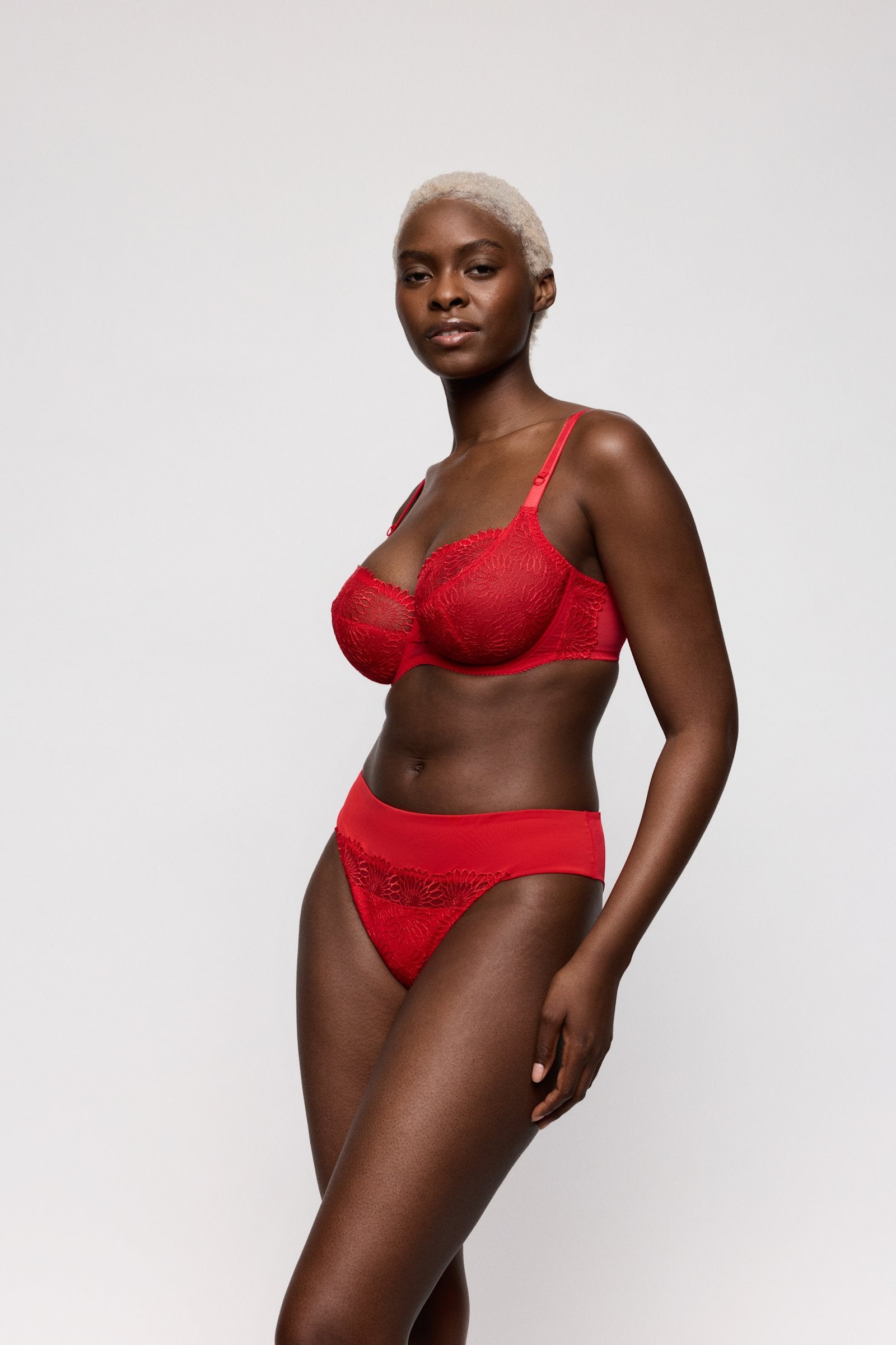 PrimaDonna Sophora Balcony Bra on model in True Red