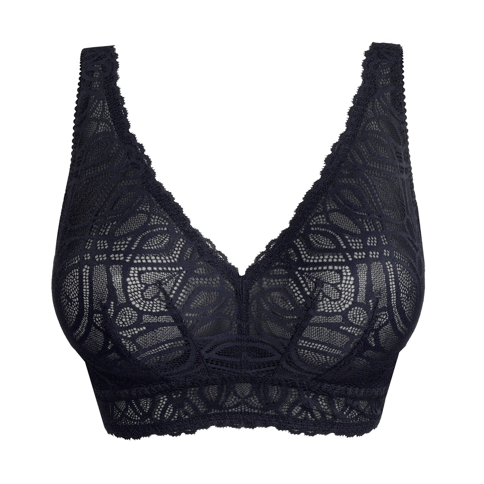 PrimaDonna Salerno Bralette flat lay in Midnight Blue