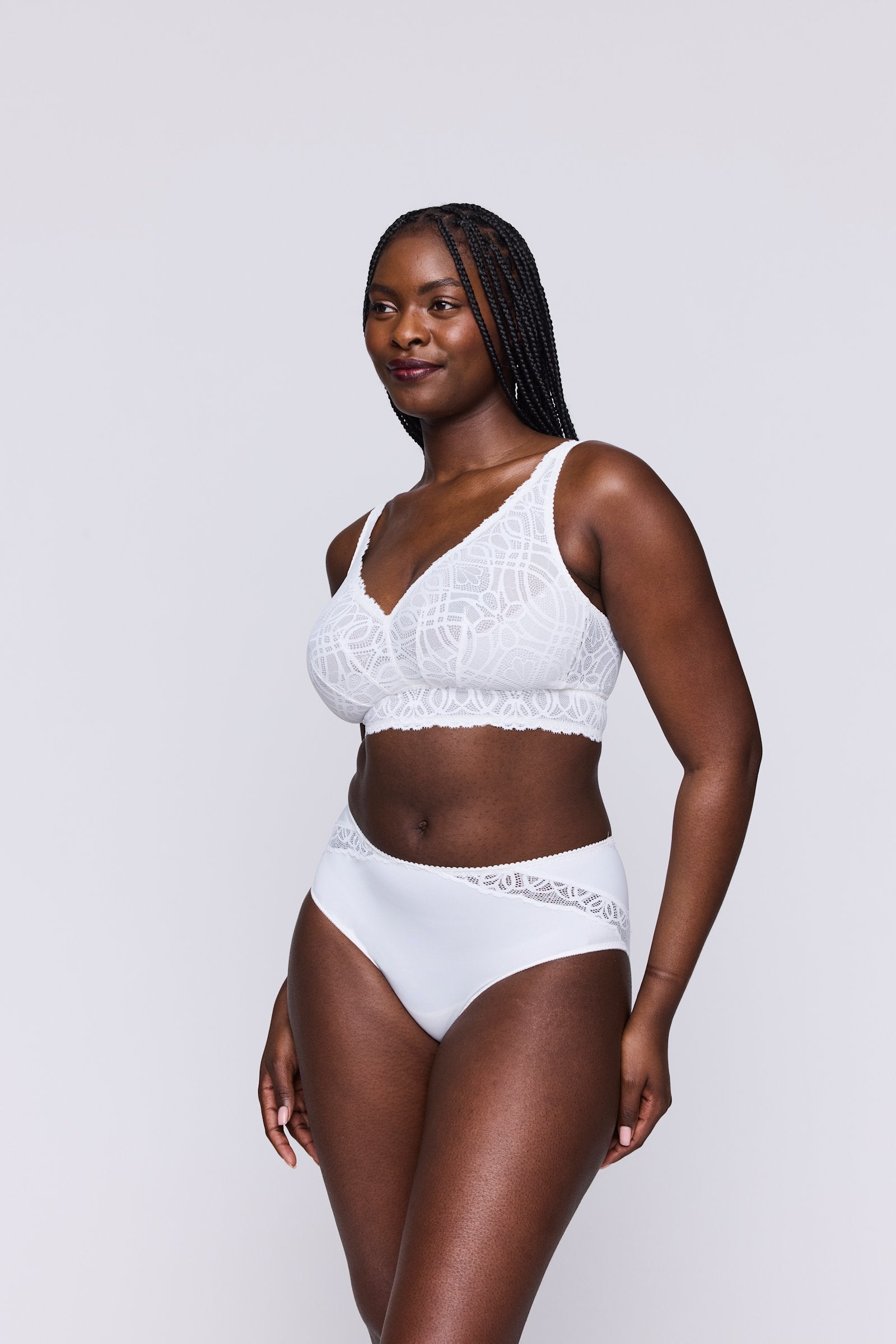 PrimaDonna Salerno Bralette on model in Natural