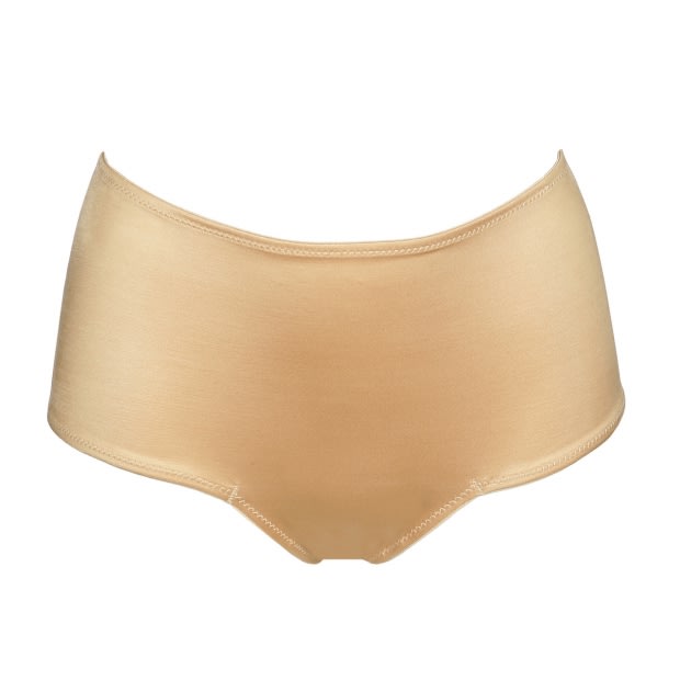 PrimaDonna Satin Full Brief flat lay in Cognac