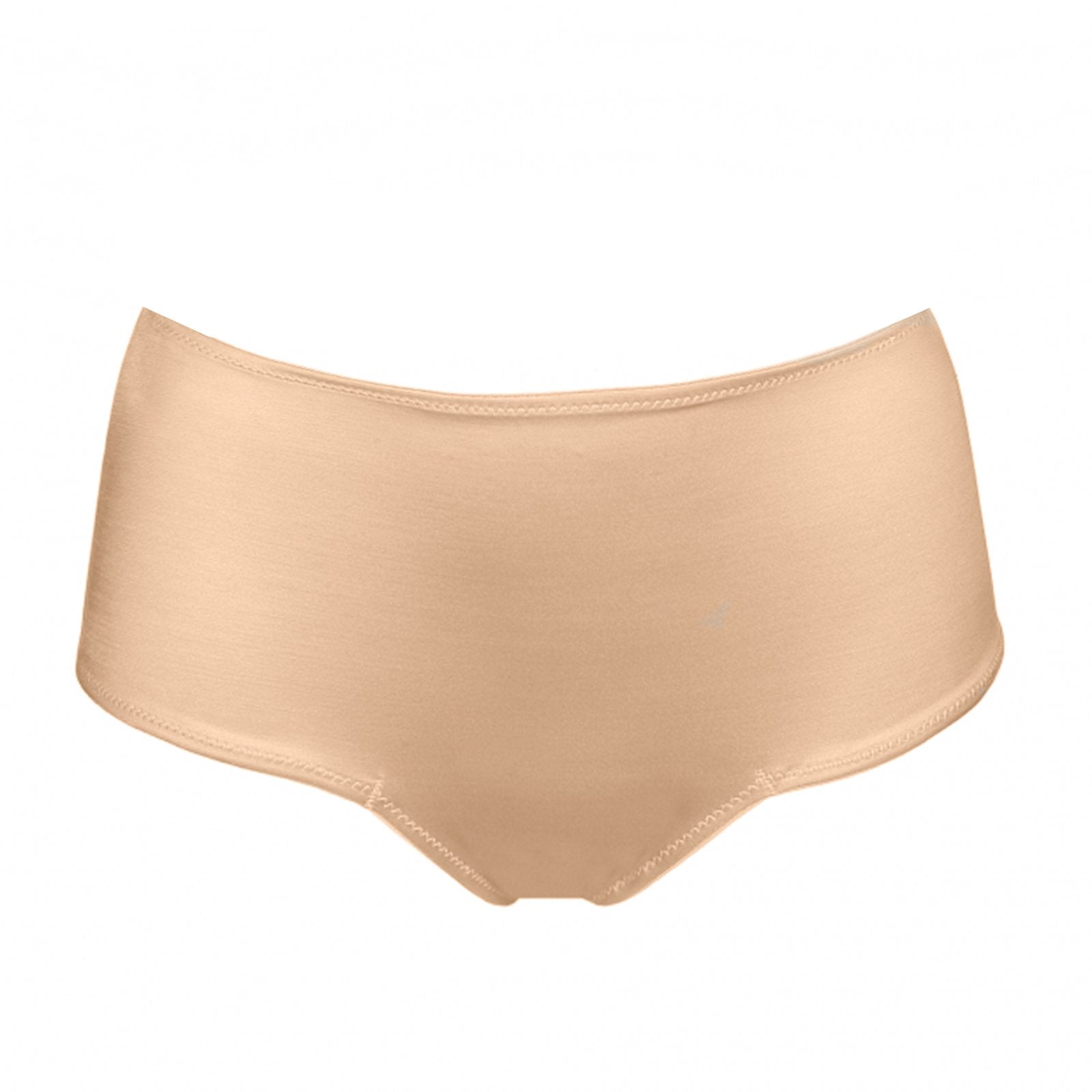 PrimaDonna Satin Full Brief flat lay in Light Tan