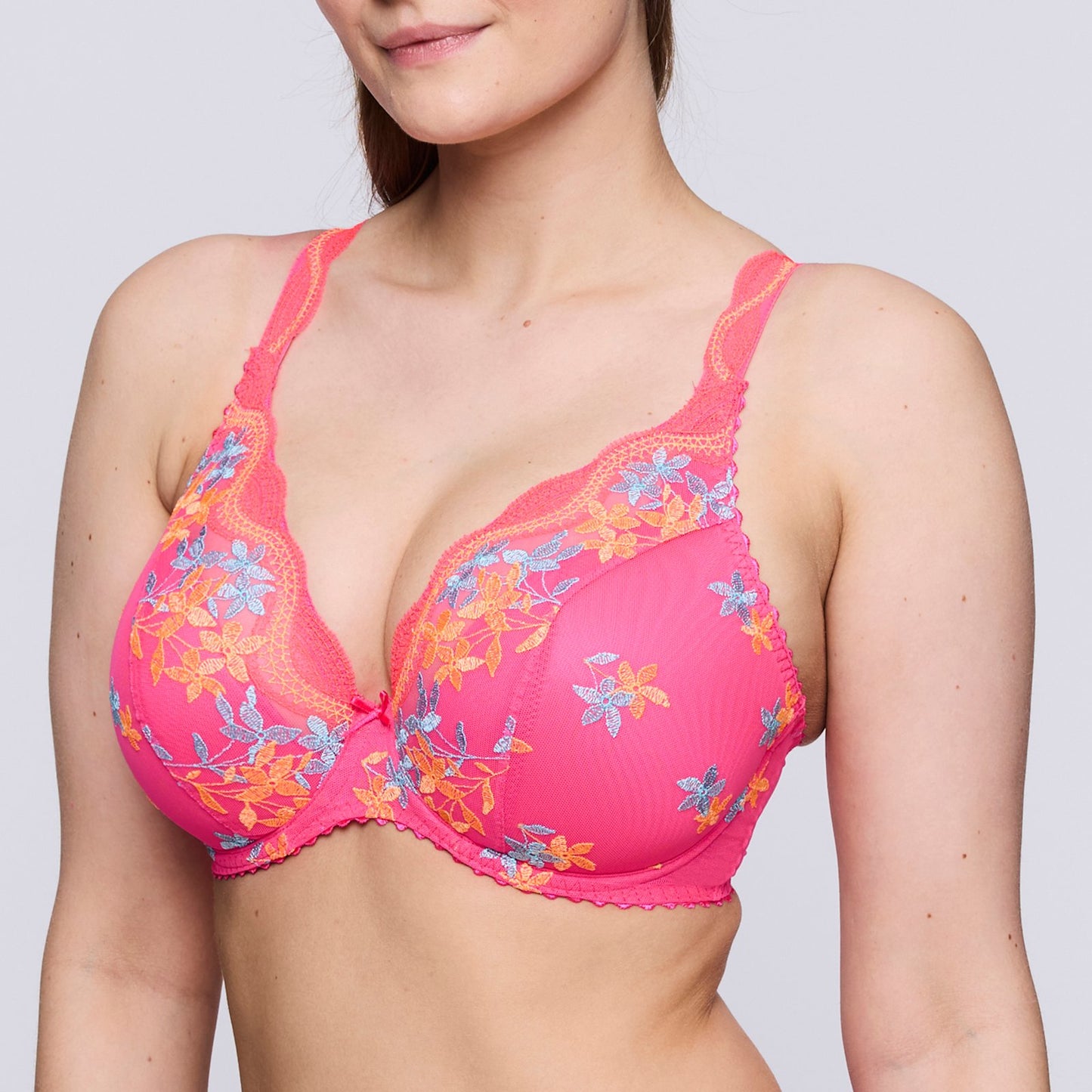 PrimaDonna Cala Luna Padded Plunge Bra in Blogger Pink