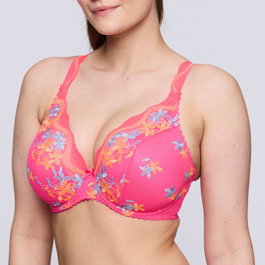 PrimaDonna Cala Luna Padded Plunge Bra in Blogger Pink