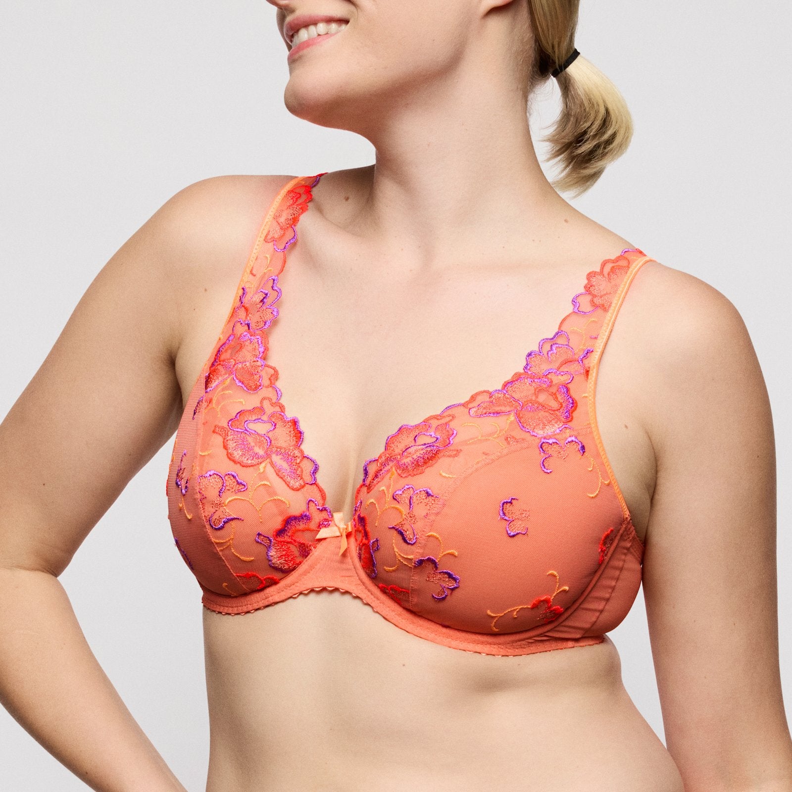 PrimaDonna Devdaha Padded Plunge Bra in Sunset Blush