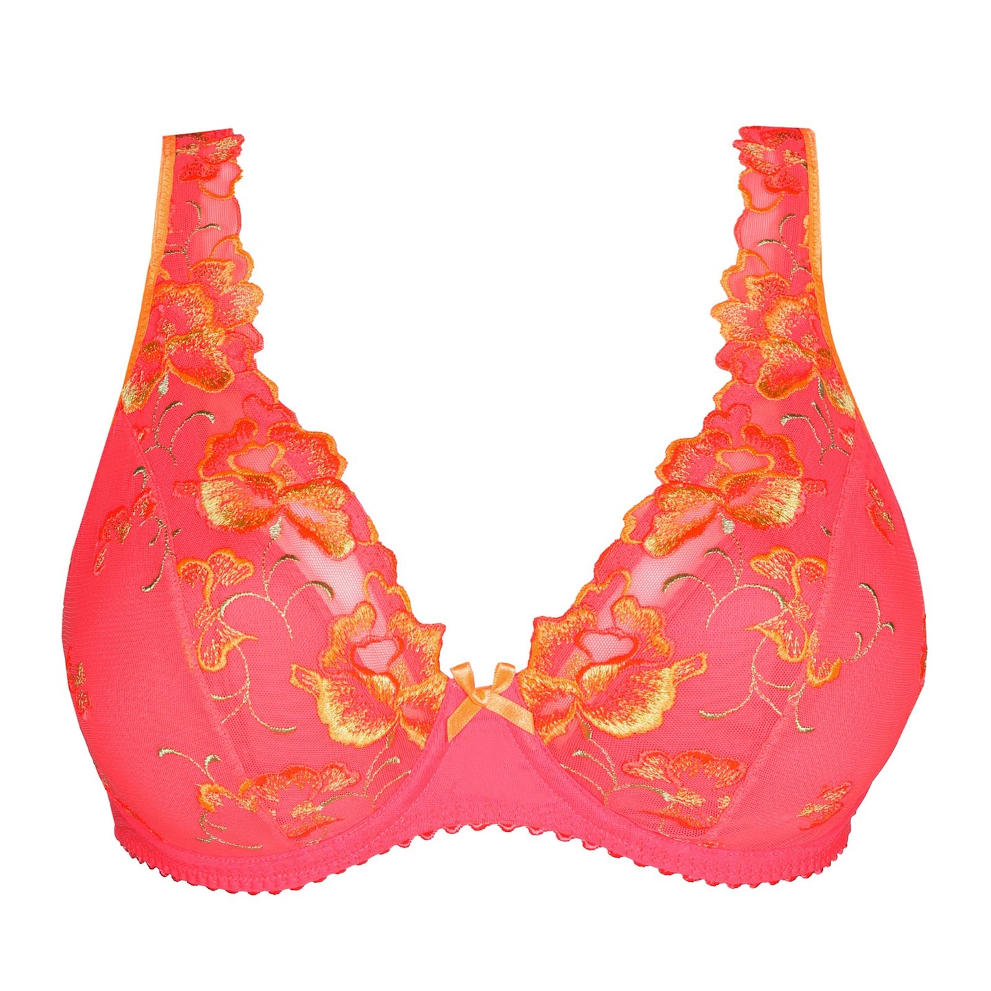 PrimaDonna Devdaha Padded Plunge Bra flat lay in Tropicana