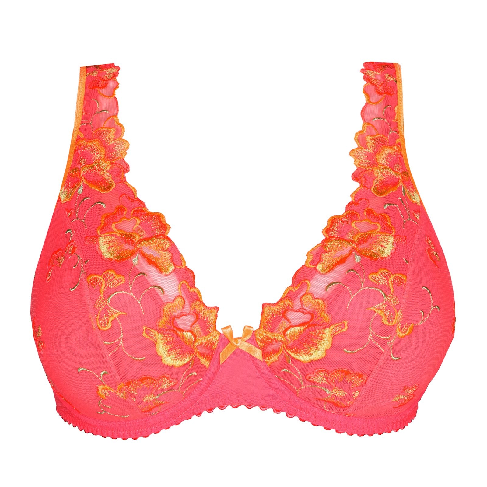 PrimaDonna Devdaha Padded Plunge Bra flat lay in Tropicana