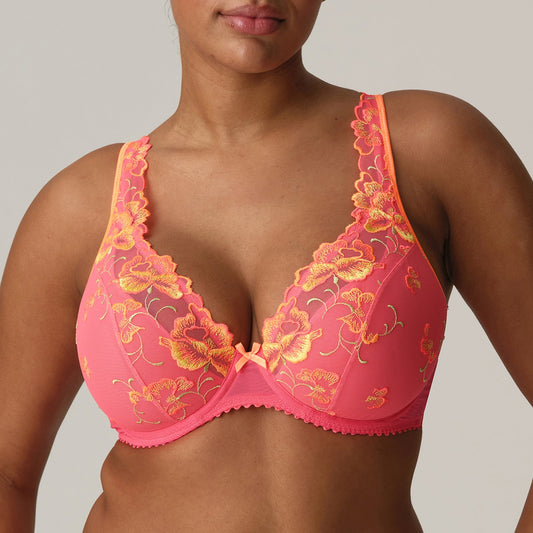 PrimaDonna Devdaha Padded Plunge Bra in Tropicana