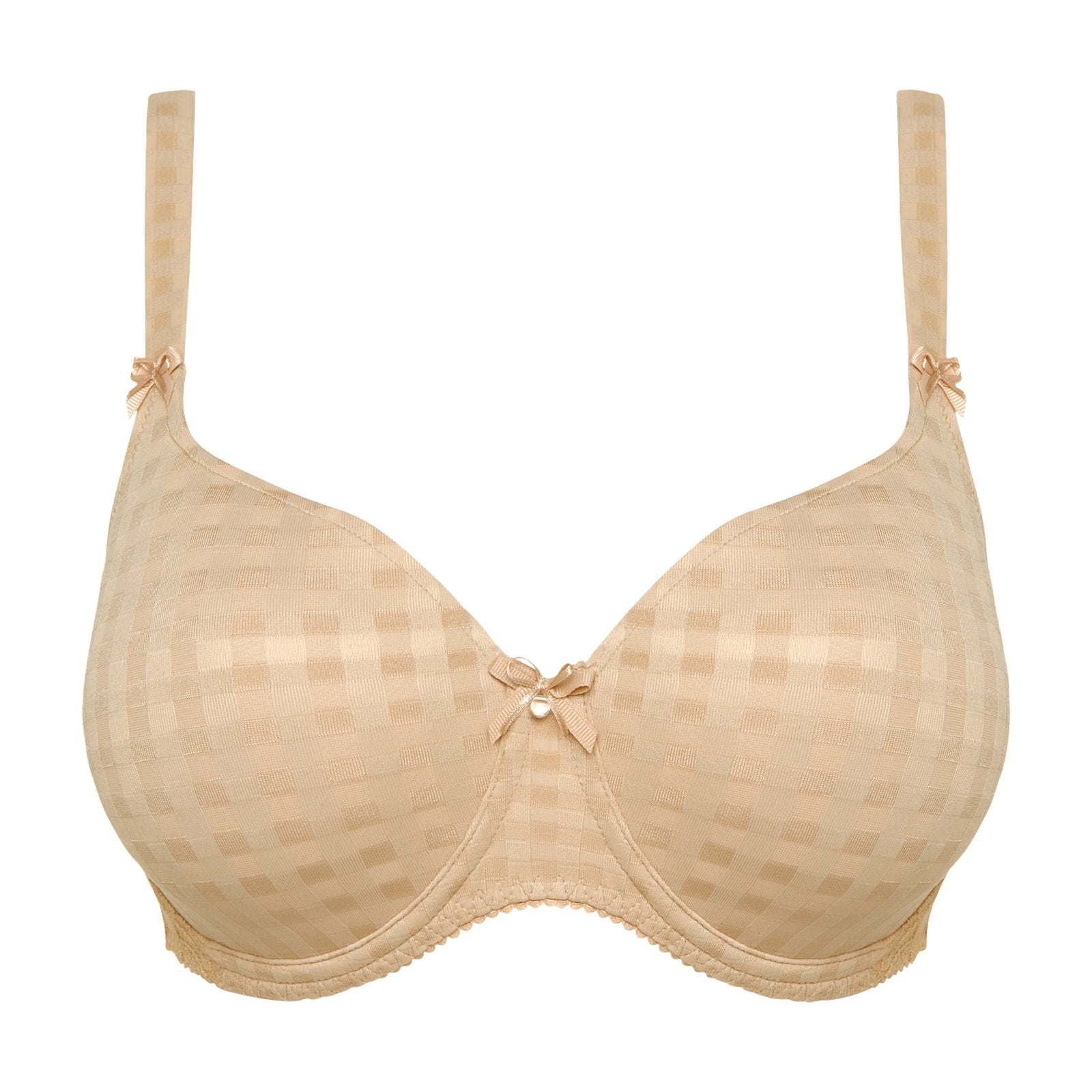 PrimaDonna Madison Plunge Bra flat lay in Caffé Latte