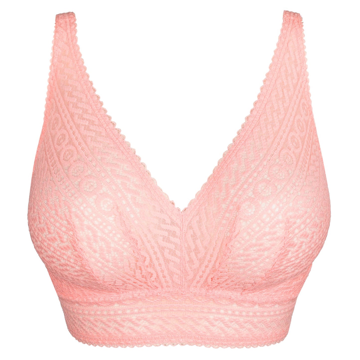 PrimaDonna Montara Bralette flat lay in Pink Parfait