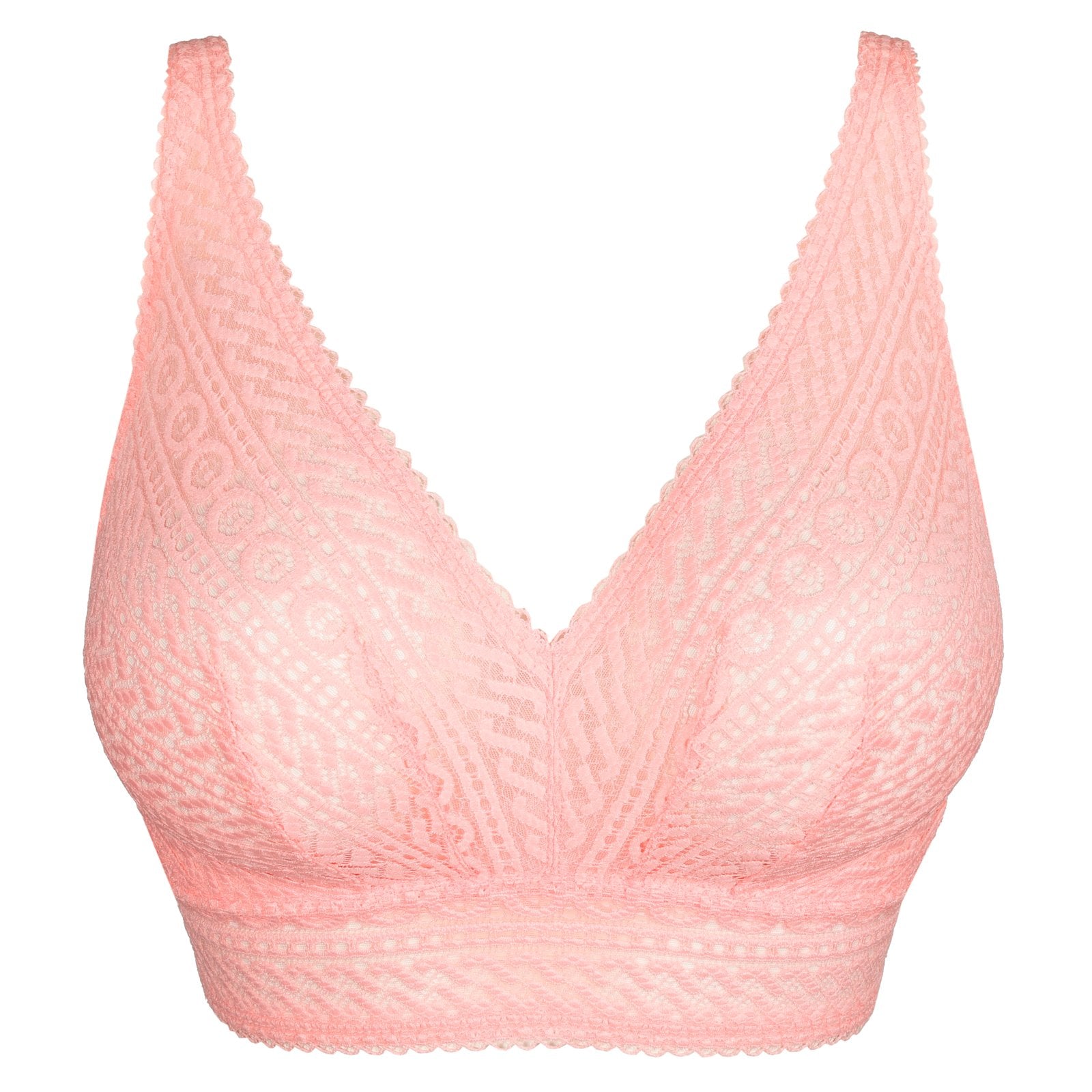 PrimaDonna Montara Bralette flat lay in Pink Parfait