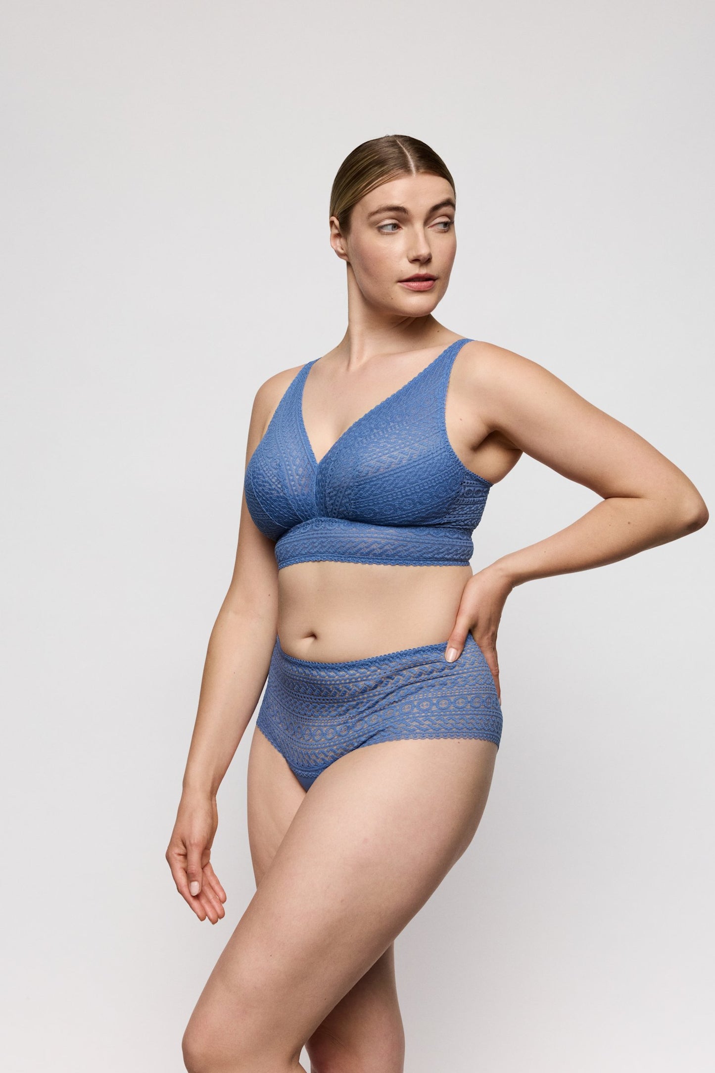 PrimaDonna Montara Luxury Thong on model in Regatta