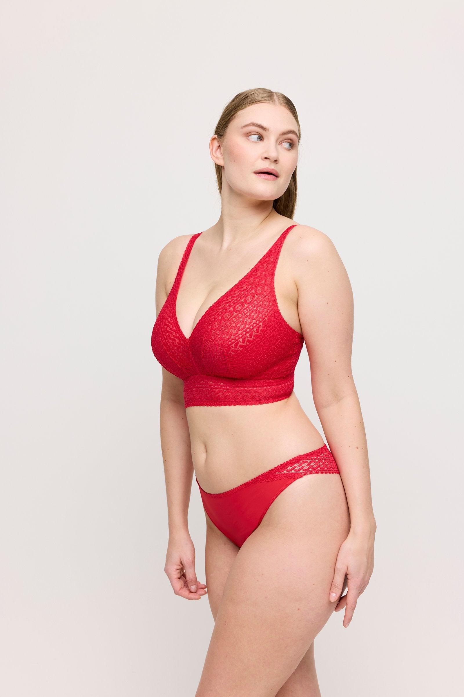 PrimaDonna Montara Thong on model in True Red