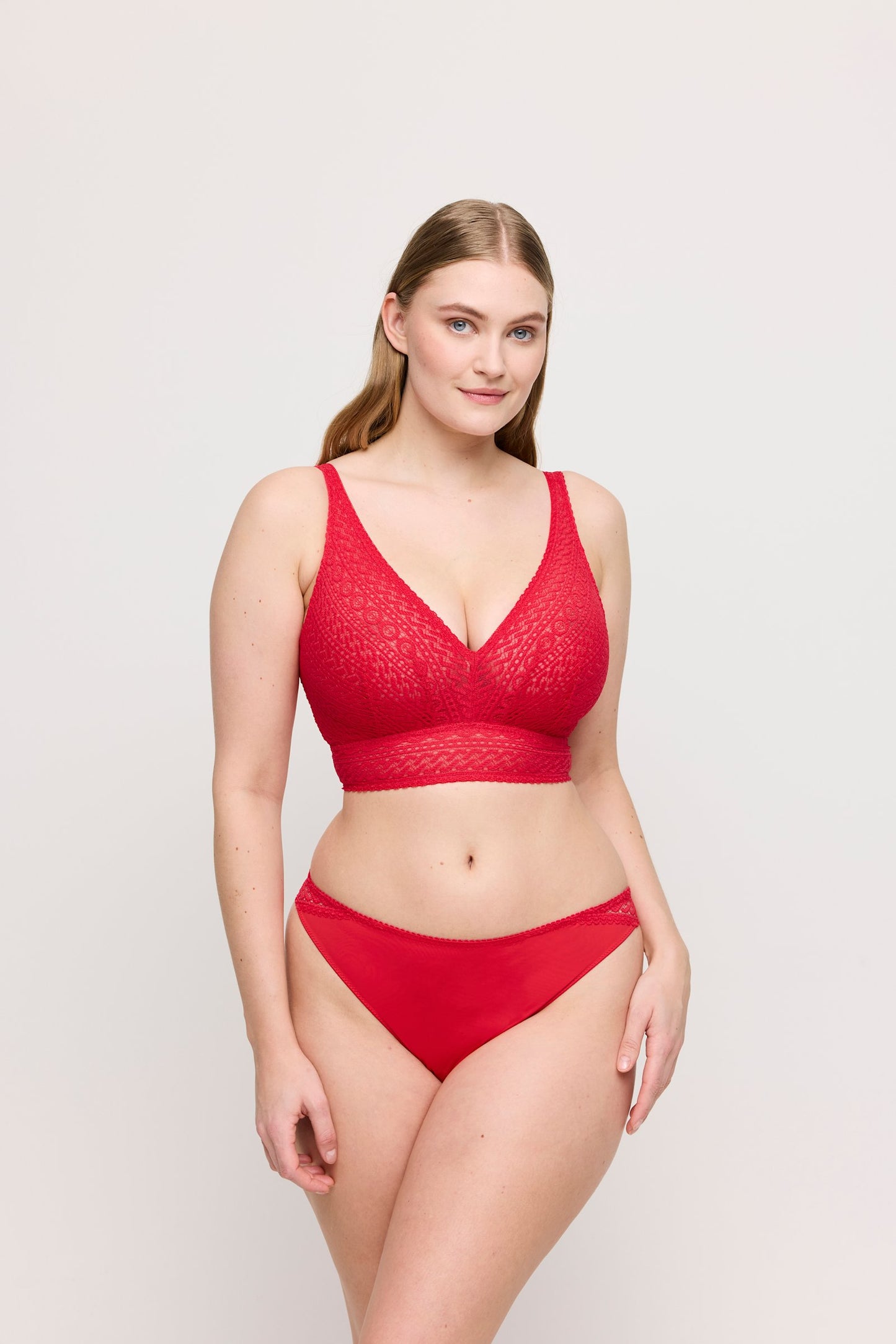 PrimaDonna Montara Thong on model in True Red