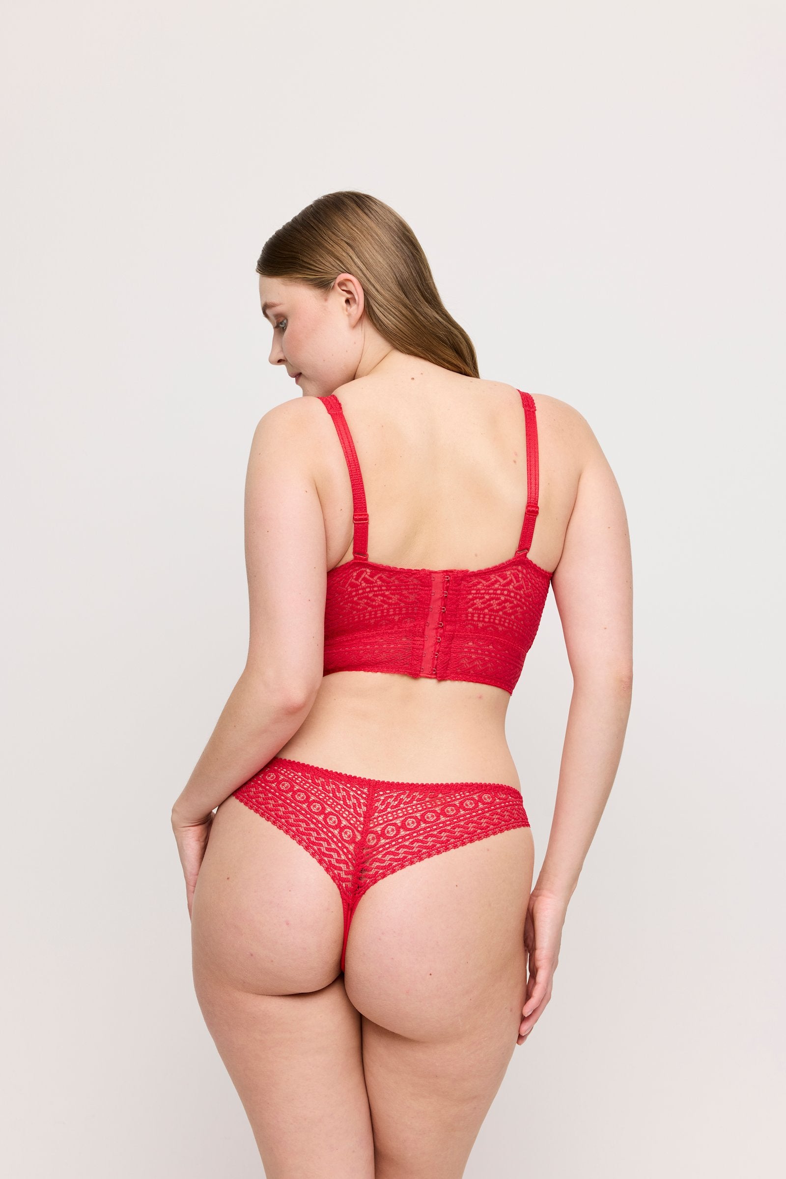 PrimaDonna Montara Thong on model in True Red