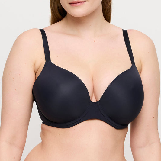 PrimaDonna Figuras Spacer Plunge Bra in Charcoal