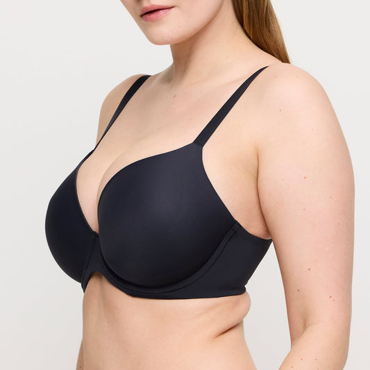 PrimaDonna Figuras Spacer Plunge Bra in Charcoal