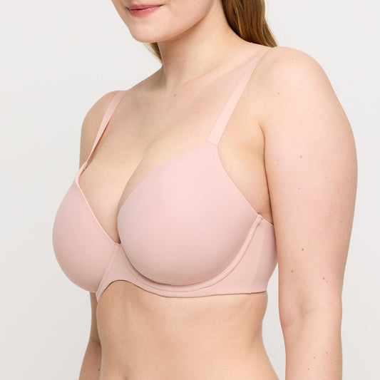 PrimaDonna Figuras Spacer Plunge Bra in Powder Rose