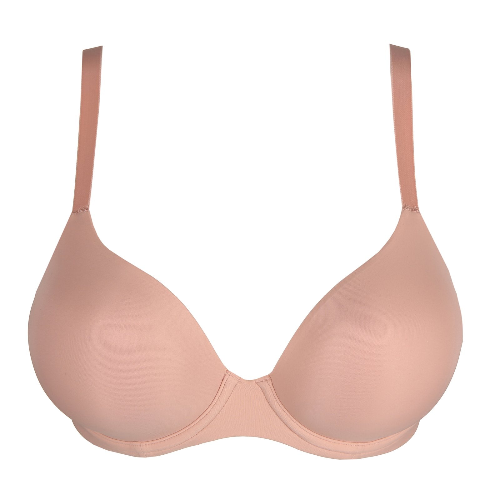 PrimaDonna Figuras Spacer Plunge Bra flat lay in Powder Rose