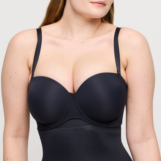 PrimaDonna Figuras Strapless Bra in Charcoal