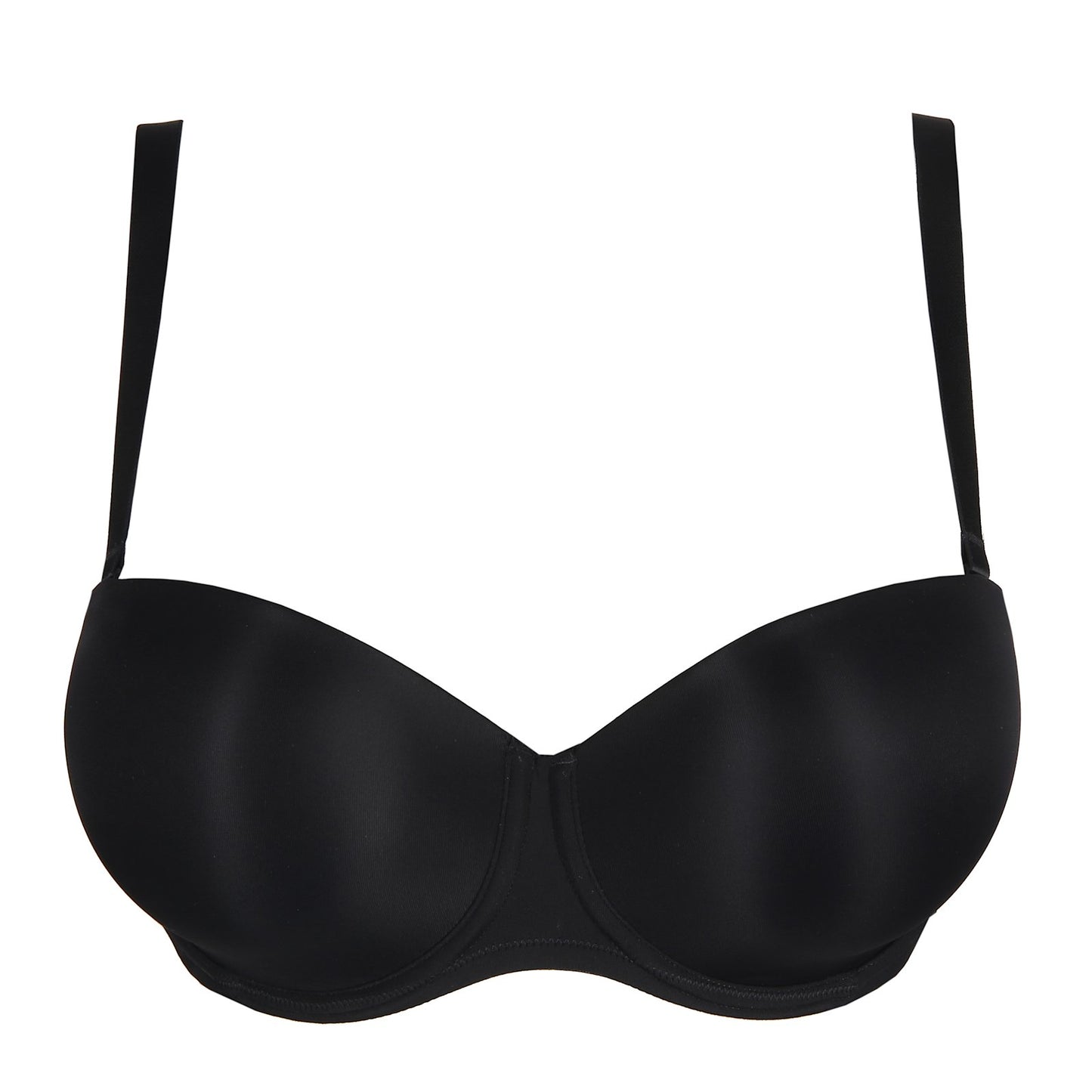 PrimaDonna Figuras Strapless Bra flat lay in Charcoal