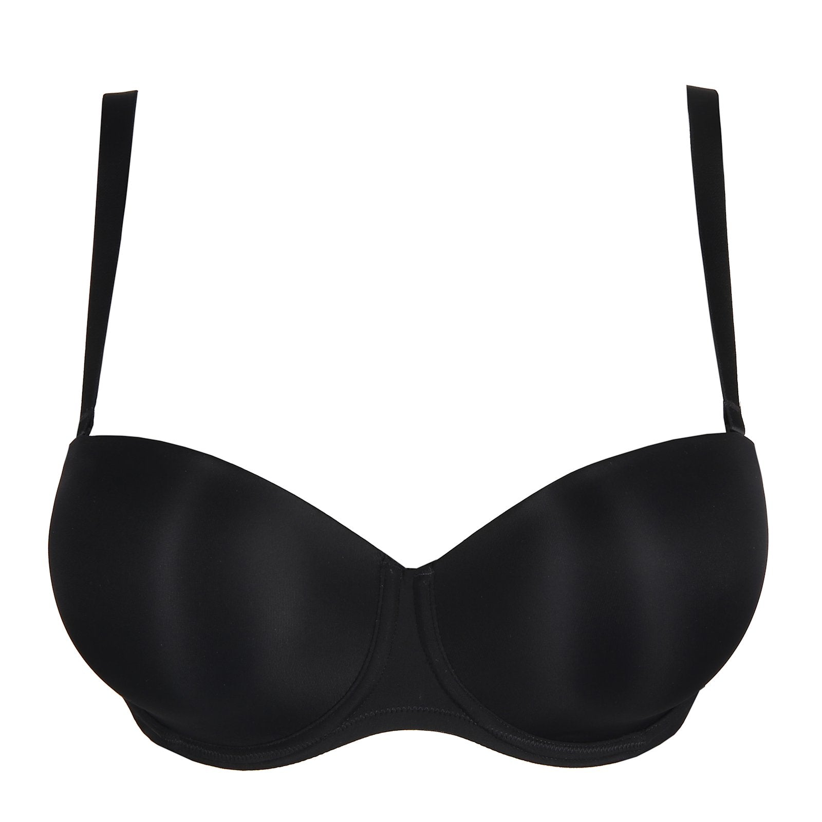 PrimaDonna Figuras Strapless Bra flat lay in Charcoal