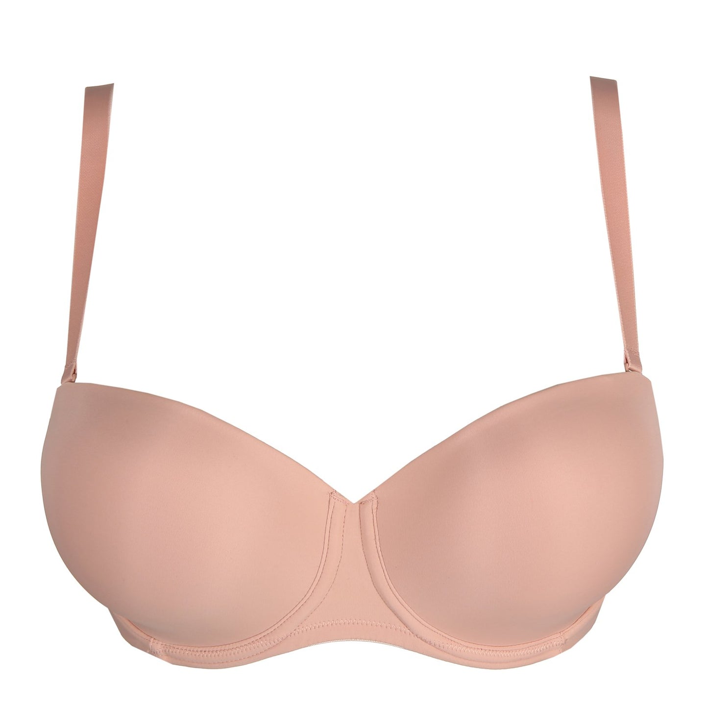 PrimaDonna Figuras Strapless Bra flat lay in Powder Rose