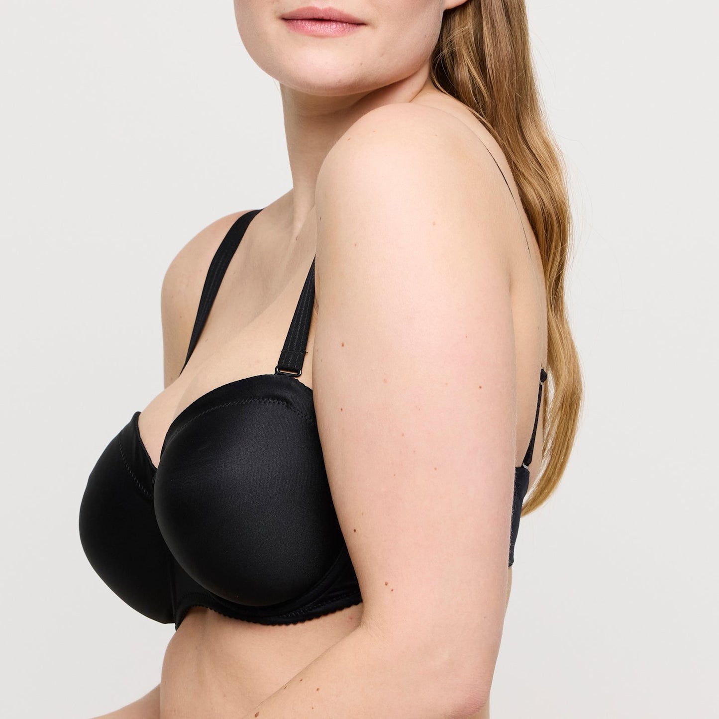 PrimaDonna Satin Strapless Bra in Black