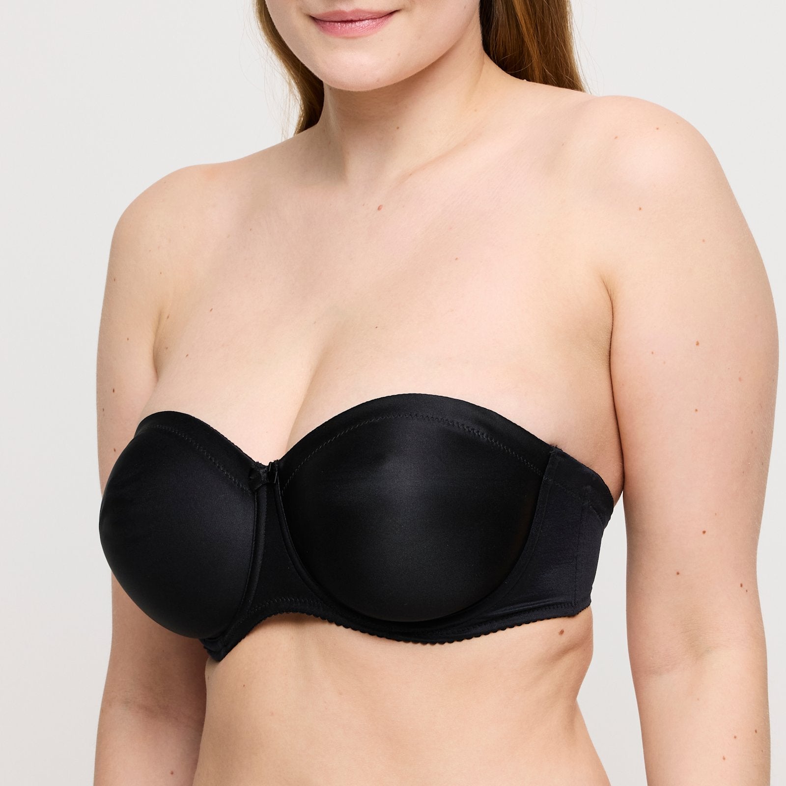 PrimaDonna Satin Strapless Bra in Black
