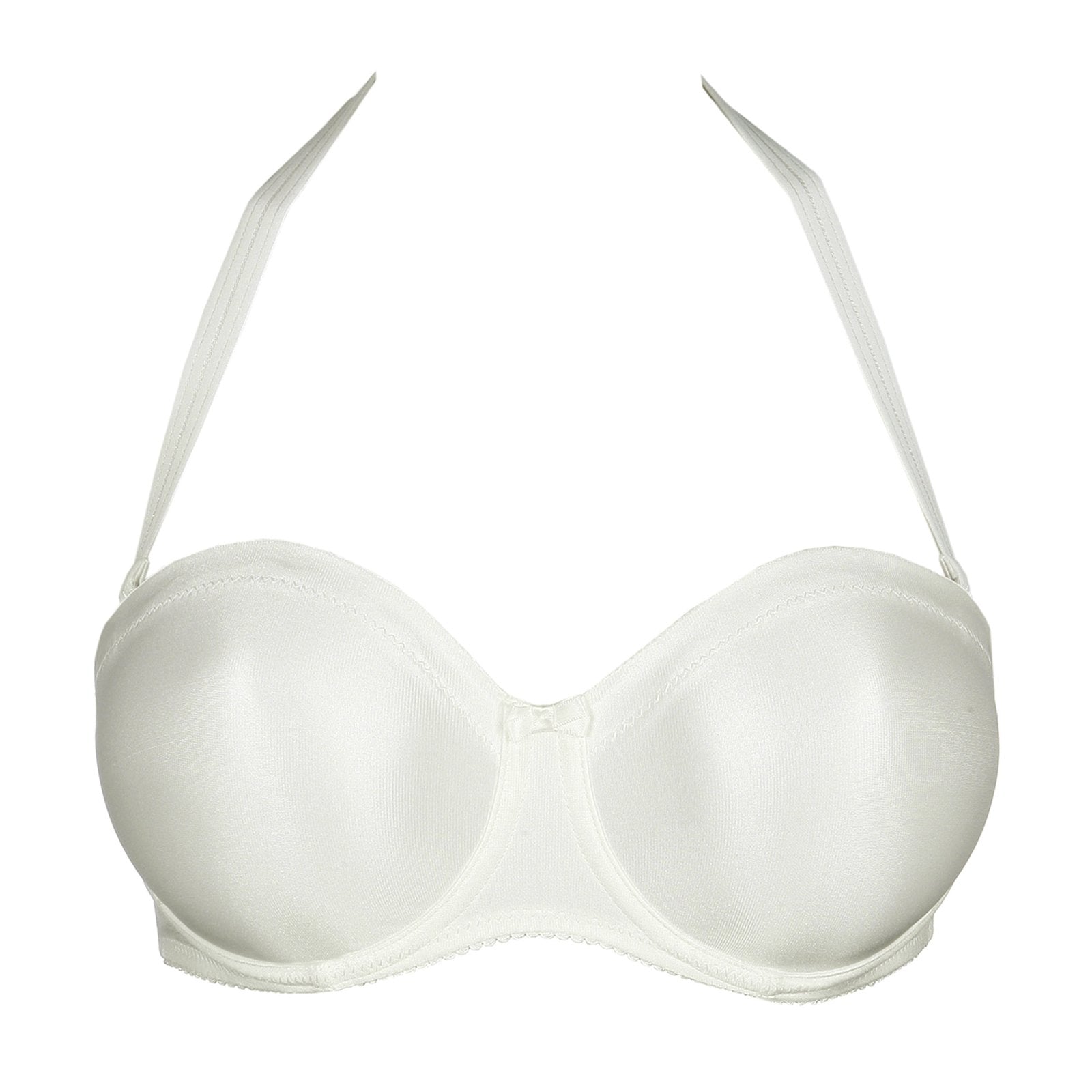 PrimaDonna Satin Strapless Bra flat lay in Natural