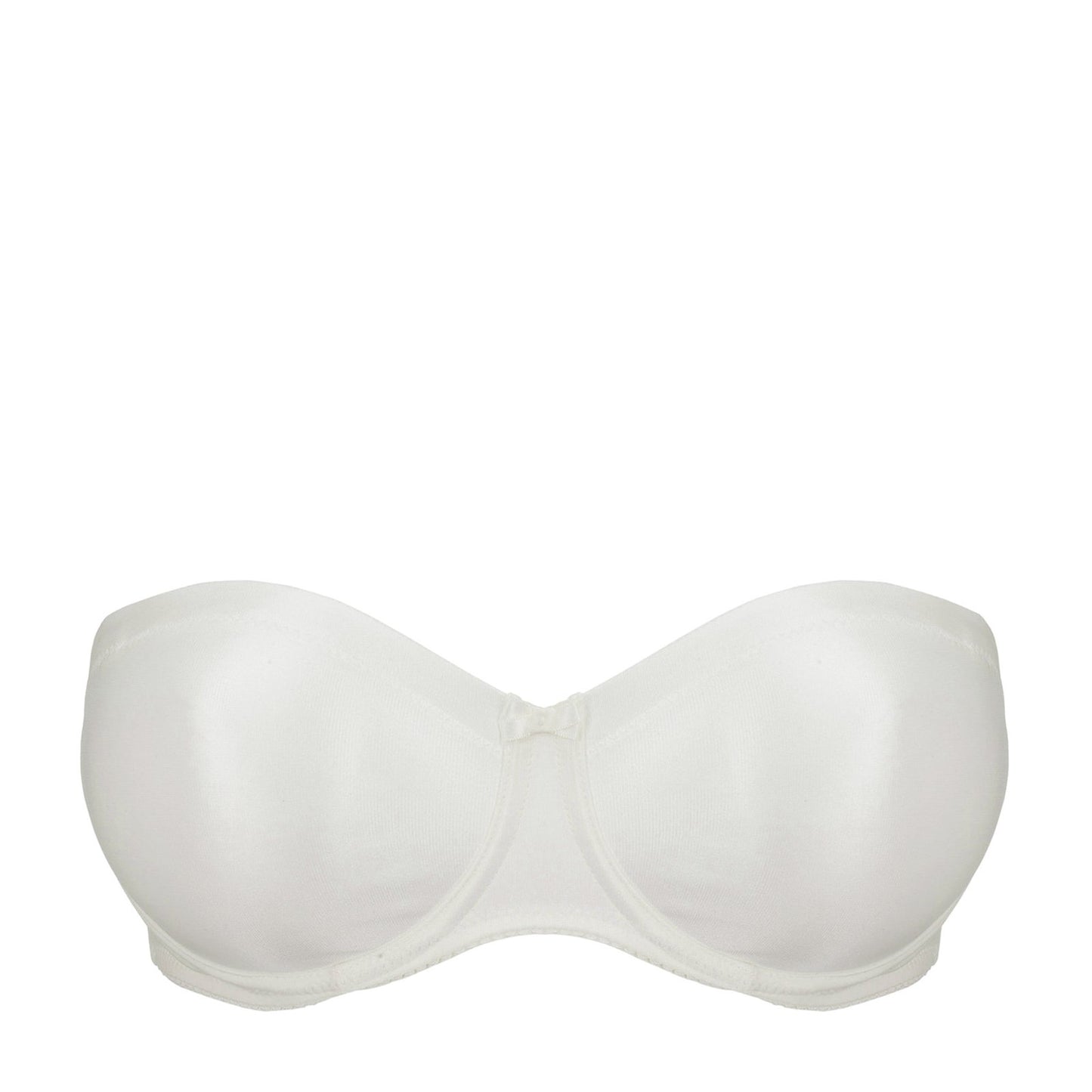 PrimaDonna Satin Strapless Bra flat lay in Natural