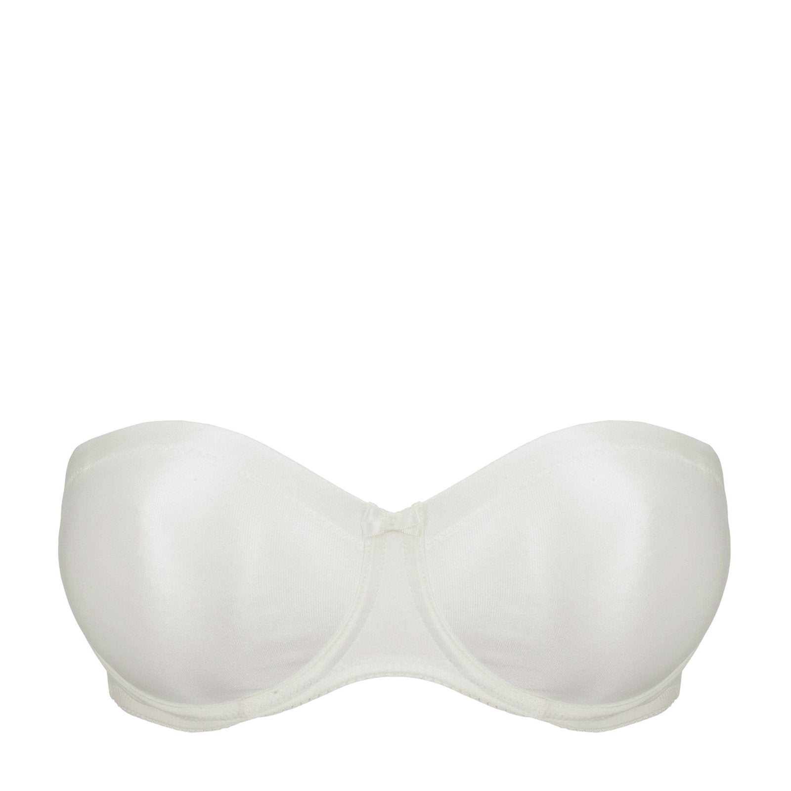 PrimaDonna Satin Strapless Bra flat lay in Natural