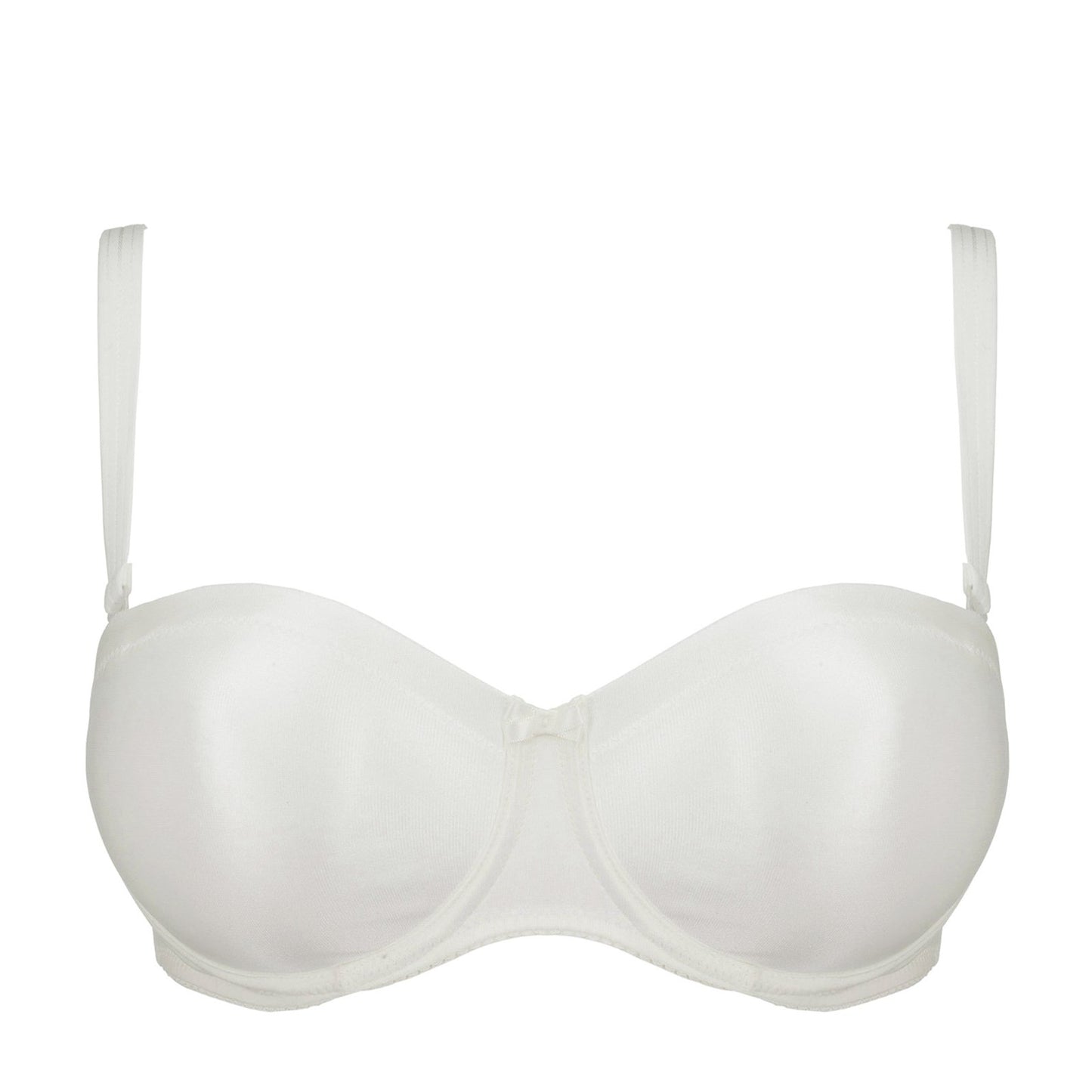 PrimaDonna Satin Strapless Bra flat lay in Natural