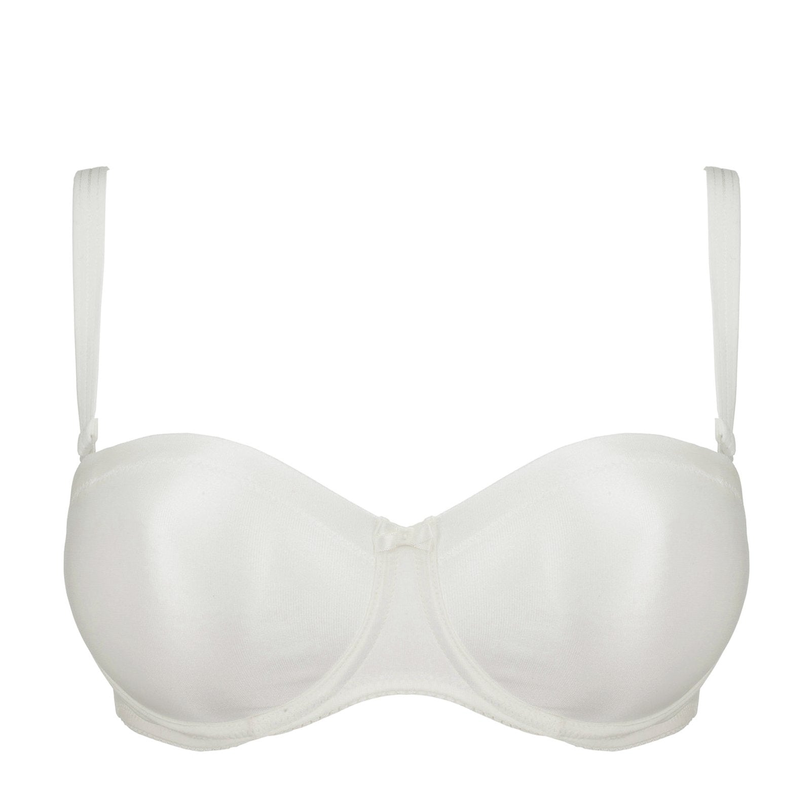 PrimaDonna Satin Strapless Bra flat lay in Natural