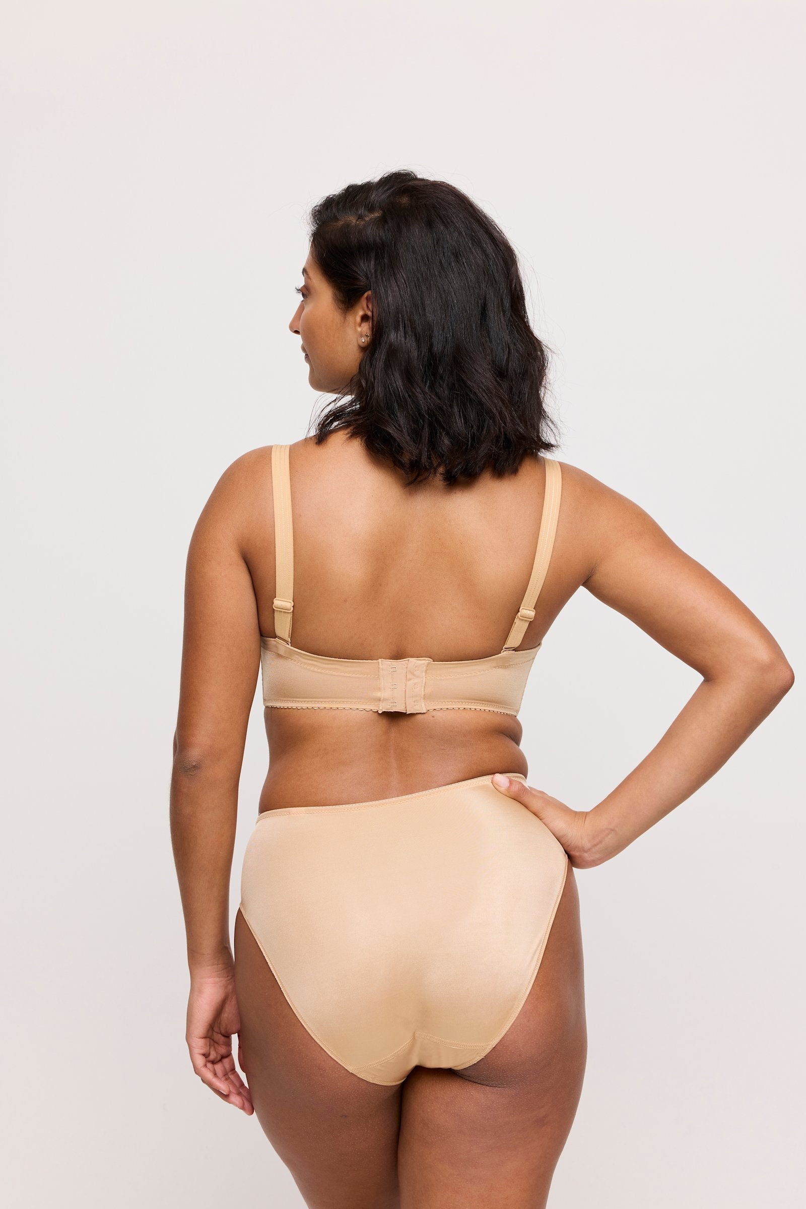 PrimaDonna Satin Full Brief on model in Cognac