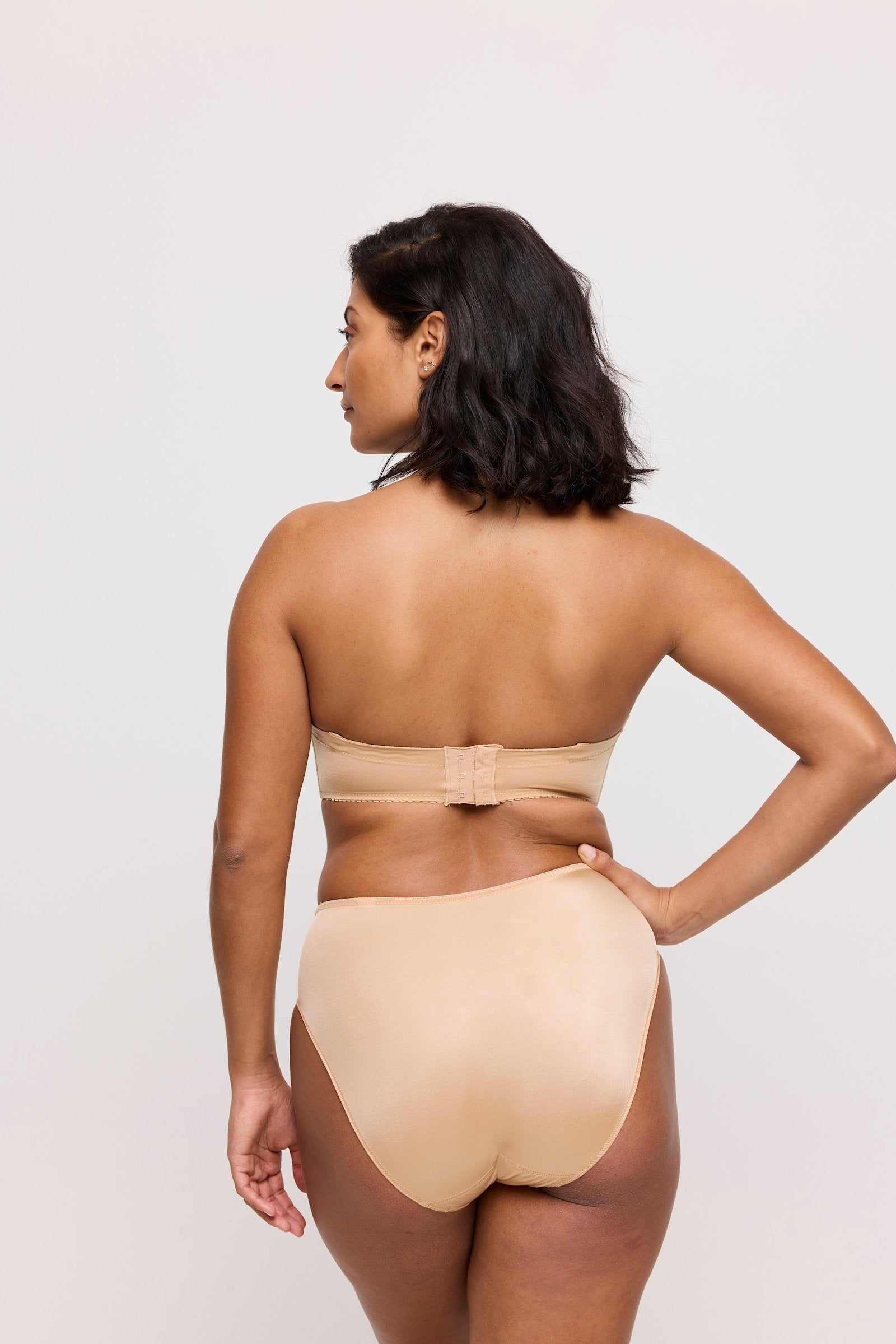 PrimaDonna Satin Full Brief on model in Cognac