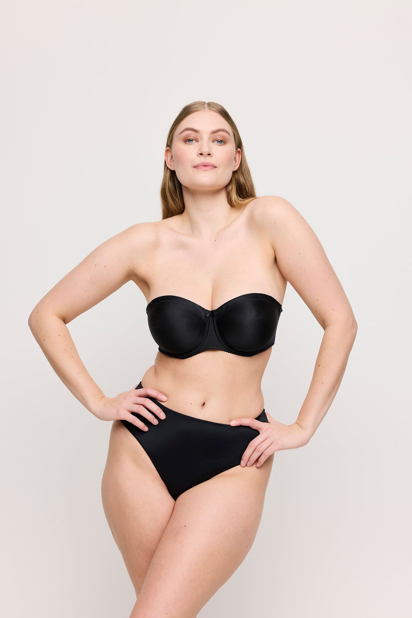 PrimaDonna Satin Full Brief on model in Black