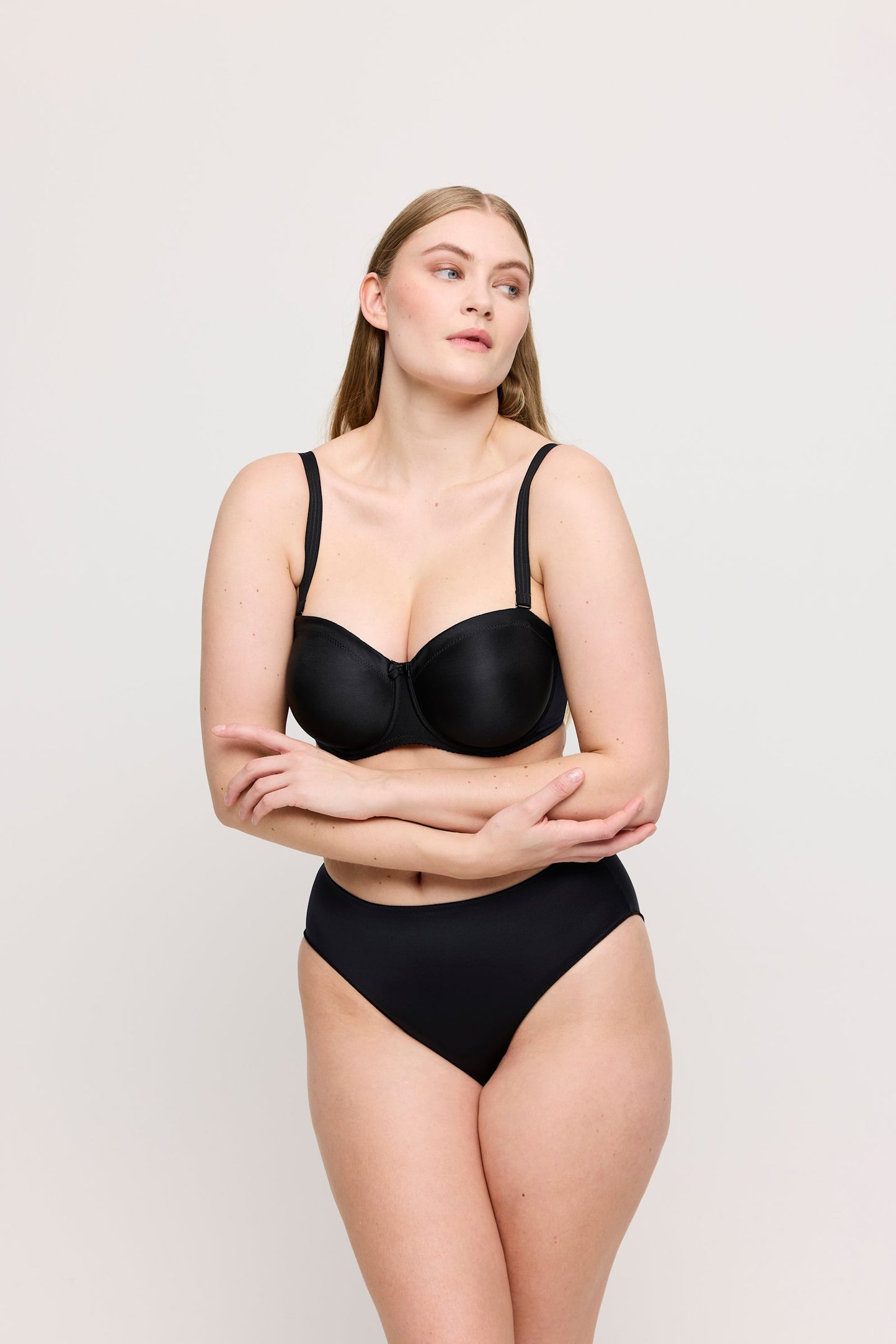 PrimaDonna Satin Full Brief on model in Black