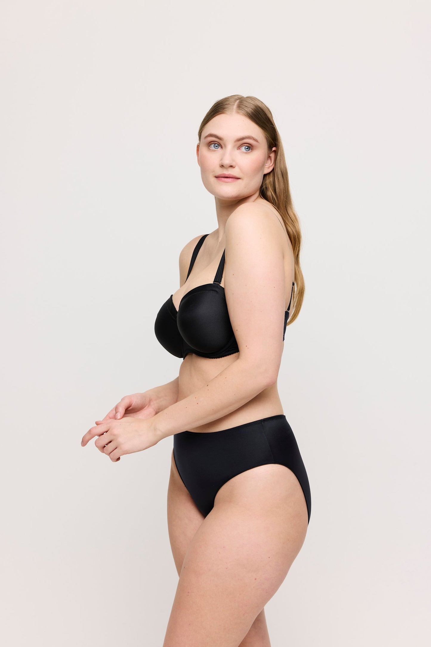 PrimaDonna Satin Full Brief on model in Black